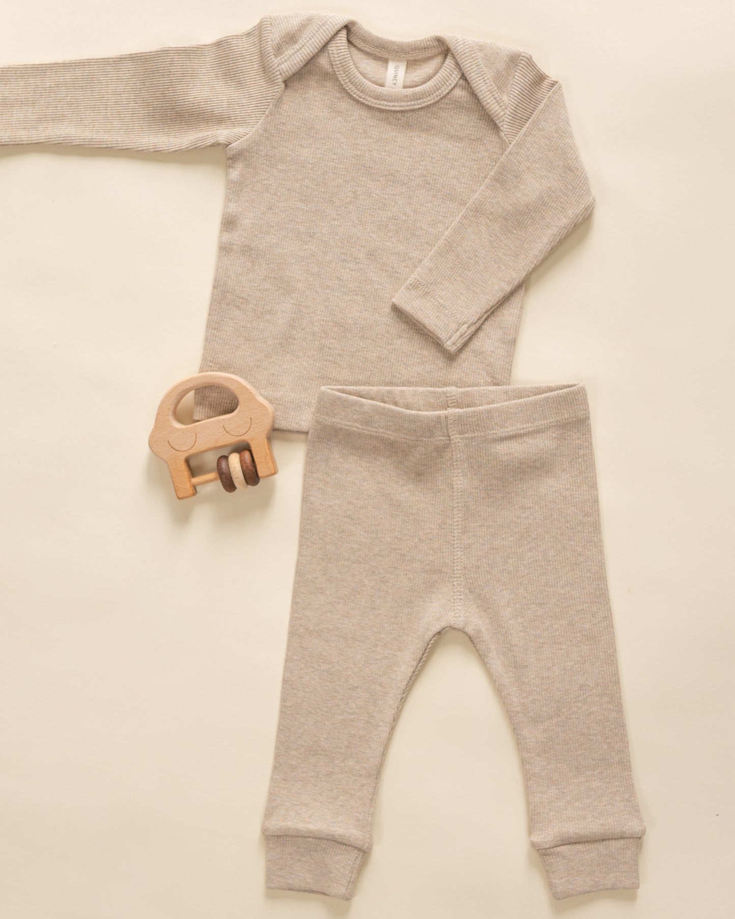Ribbed Tee And Legging Set || Taupe - Rylee + Cru | Kids Clothes | Trendy Baby Clothes | Modern Infant Outfits |