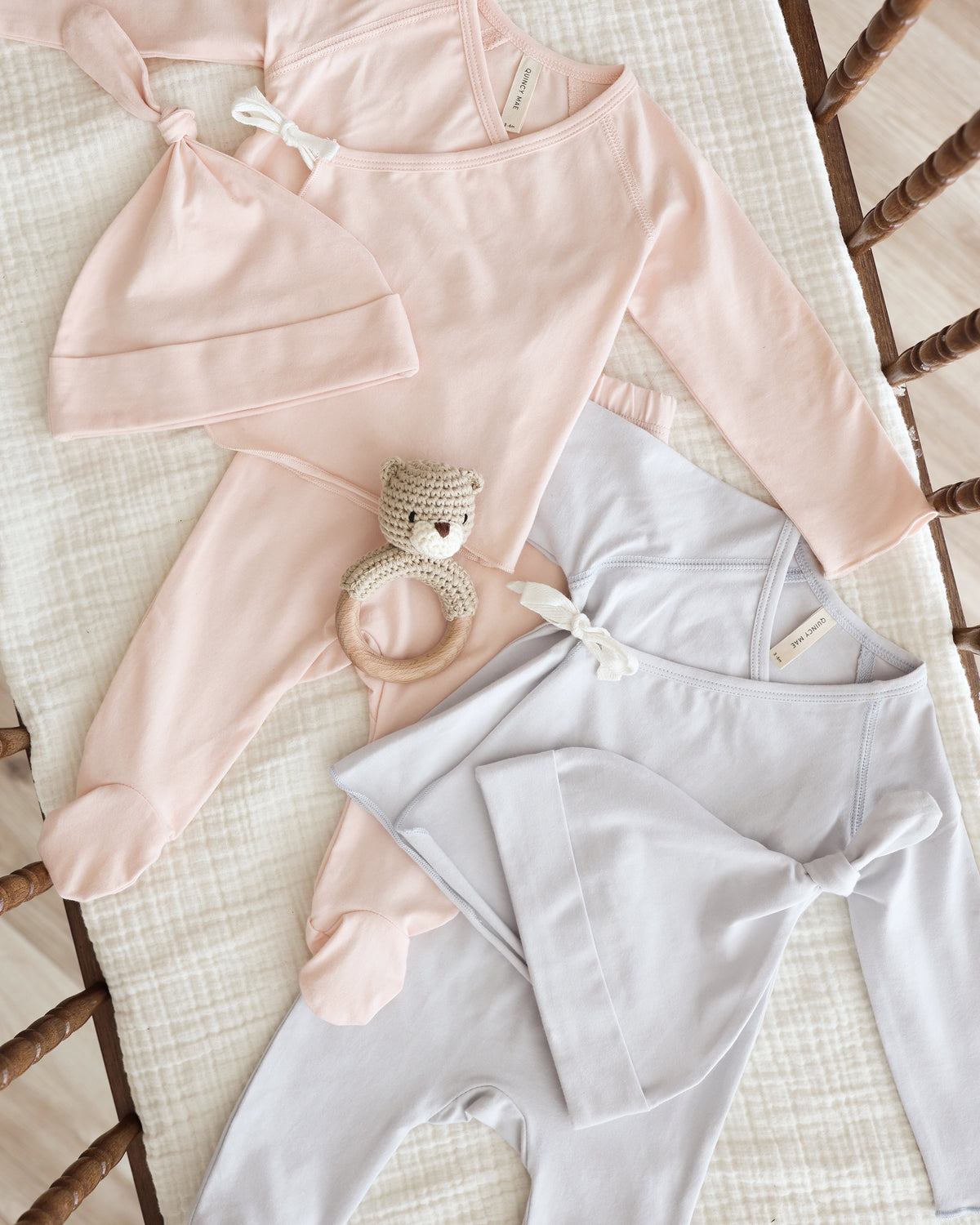 Wrap Top + Footed Pant Set Petal - Rylee + Cru | Kids Clothes | Trendy Baby Clothes | Modern Infant Outfits |
