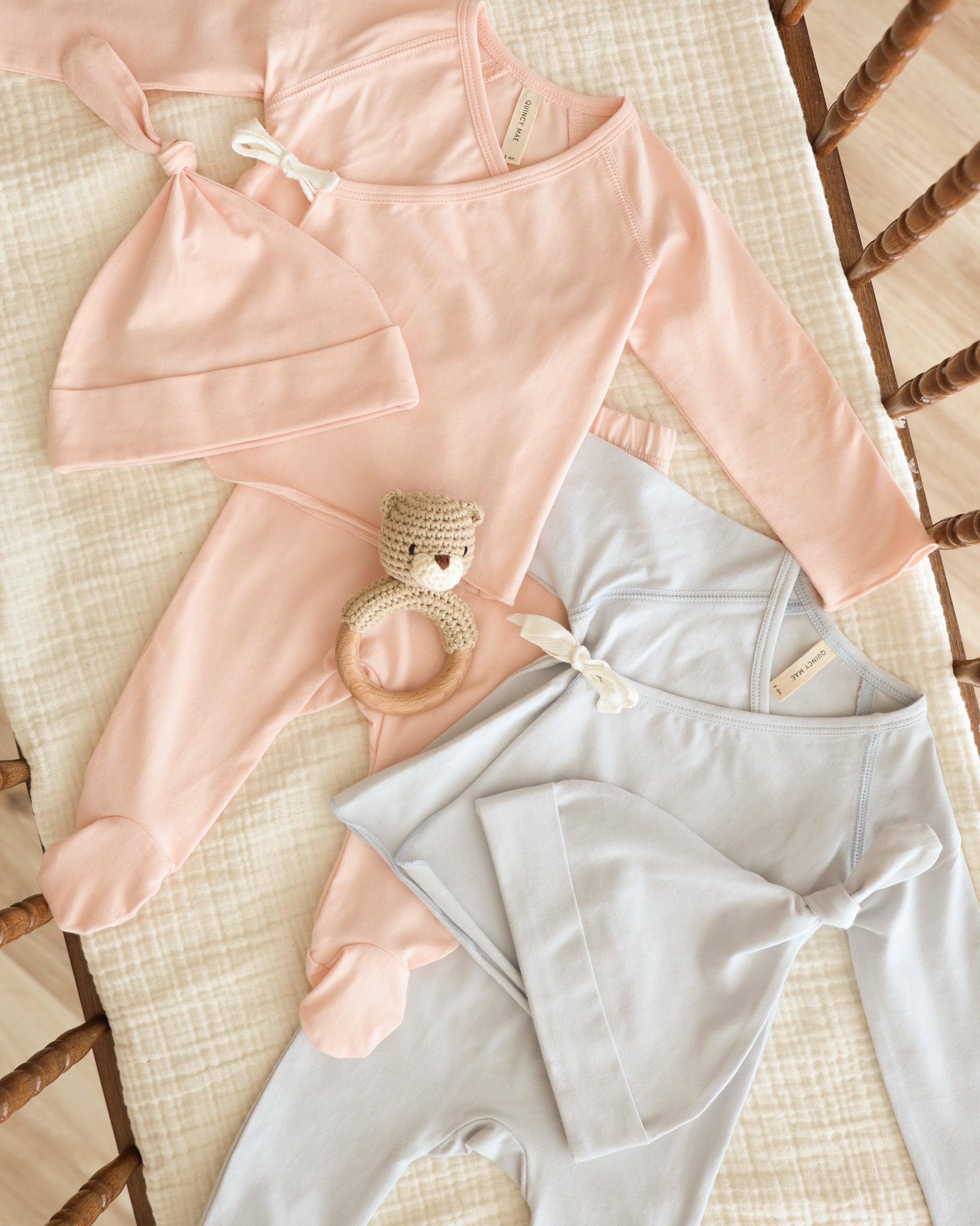 Wrap Top + Footed Pant Set Petal – Quincy Mae
