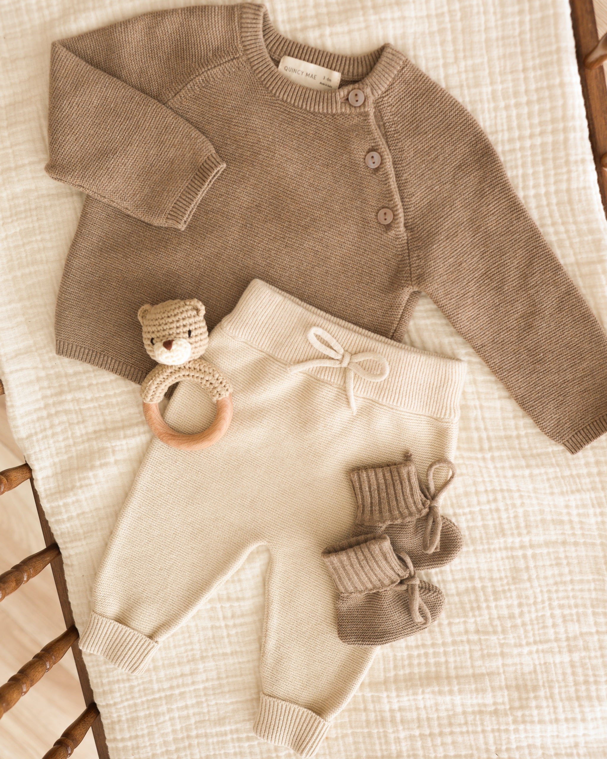 Bailey Knit Sweater || Heathered Mocha - Rylee + Cru | Kids Clothes | Trendy Baby Clothes | Modern Infant Outfits |