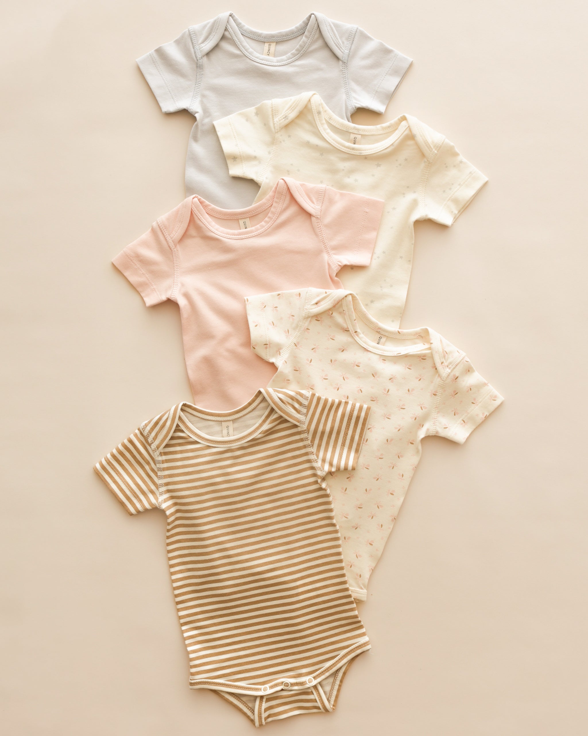 Short Sleeve One-Piece || Fog - Rylee + Cru | Kids Clothes | Trendy Baby Clothes | Modern Infant Outfits |