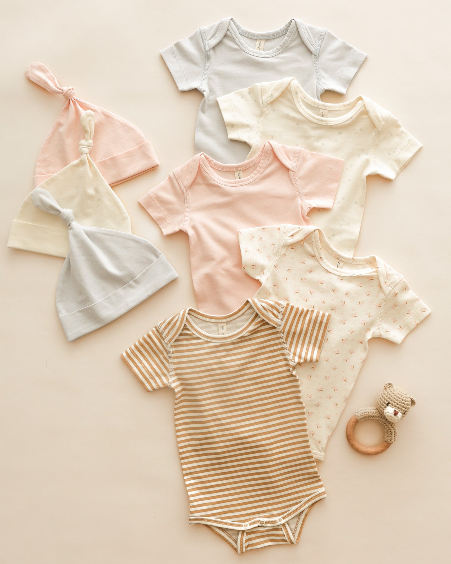 Short Sleeve One-Piece || Honey Stripe - Rylee + Cru | Kids Clothes | Trendy Baby Clothes | Modern Infant Outfits |