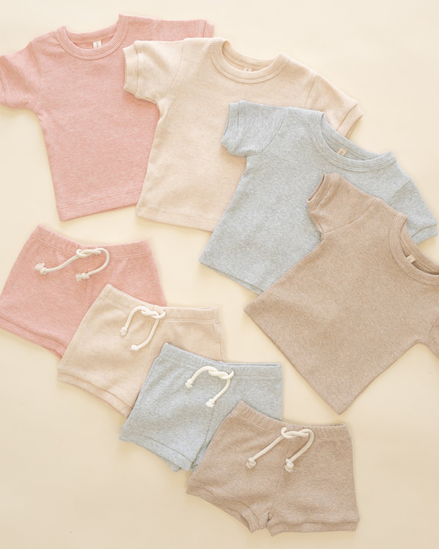 Ribbed Shortie Set || Dusty Blue - Rylee + Cru | Kids Clothes | Trendy Baby Clothes | Modern Infant Outfits |