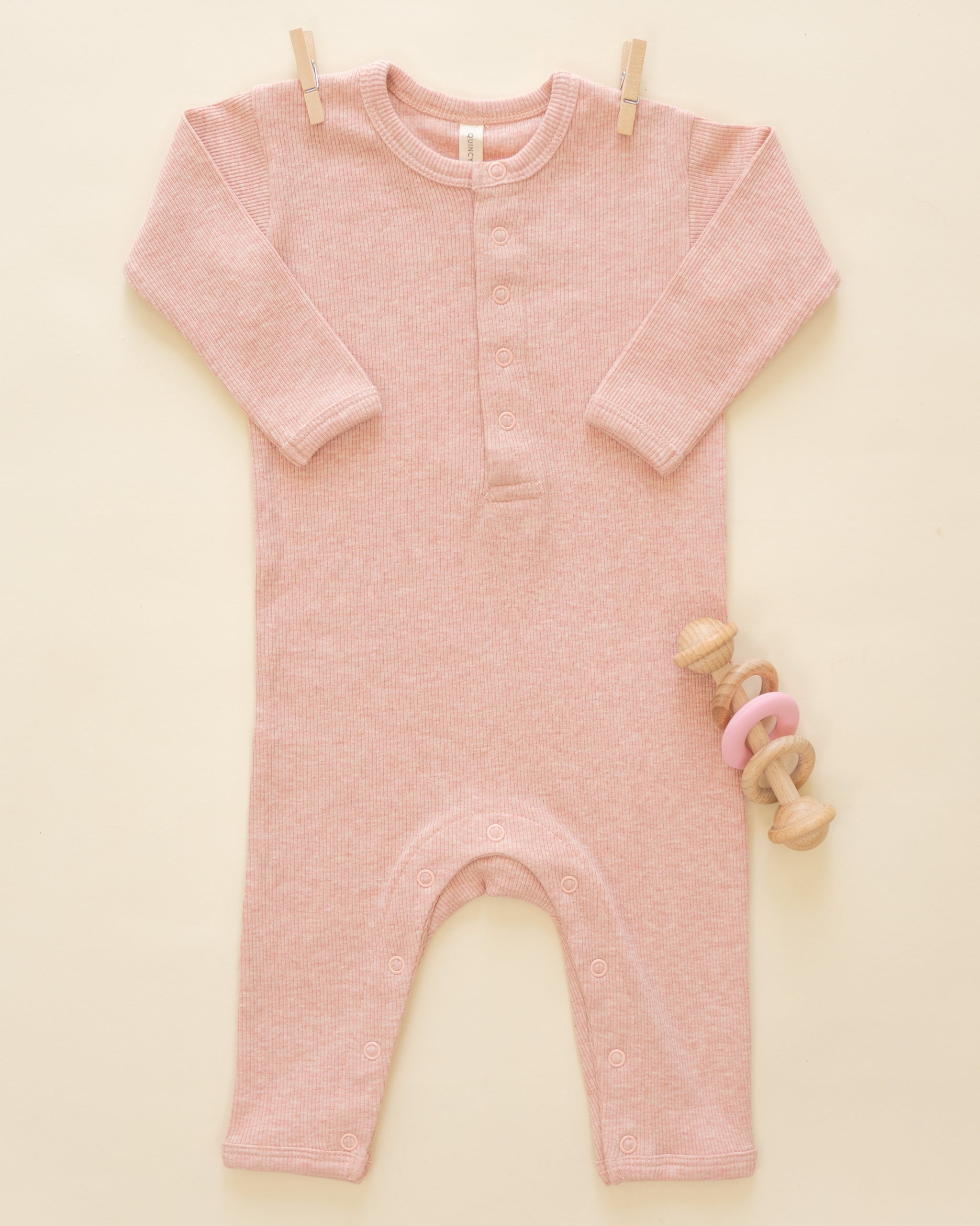Ribbed Baby Jumpsuit || Rose - Rylee + Cru | Kids Clothes | Trendy Baby Clothes | Modern Infant Outfits |
