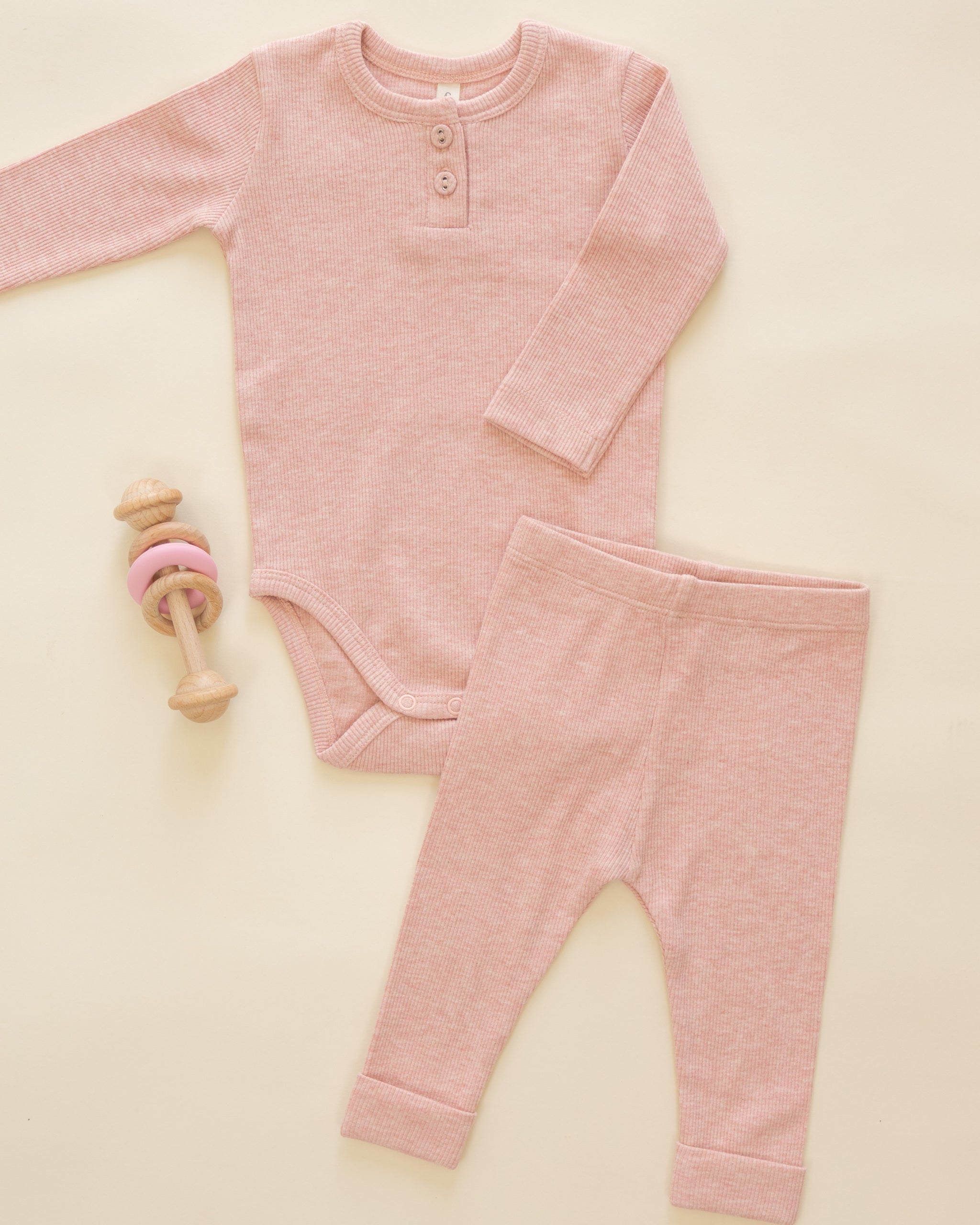 Ribbed Legging Rose - Rylee + Cru | Kids Clothes | Trendy Baby Clothes | Modern Infant Outfits |