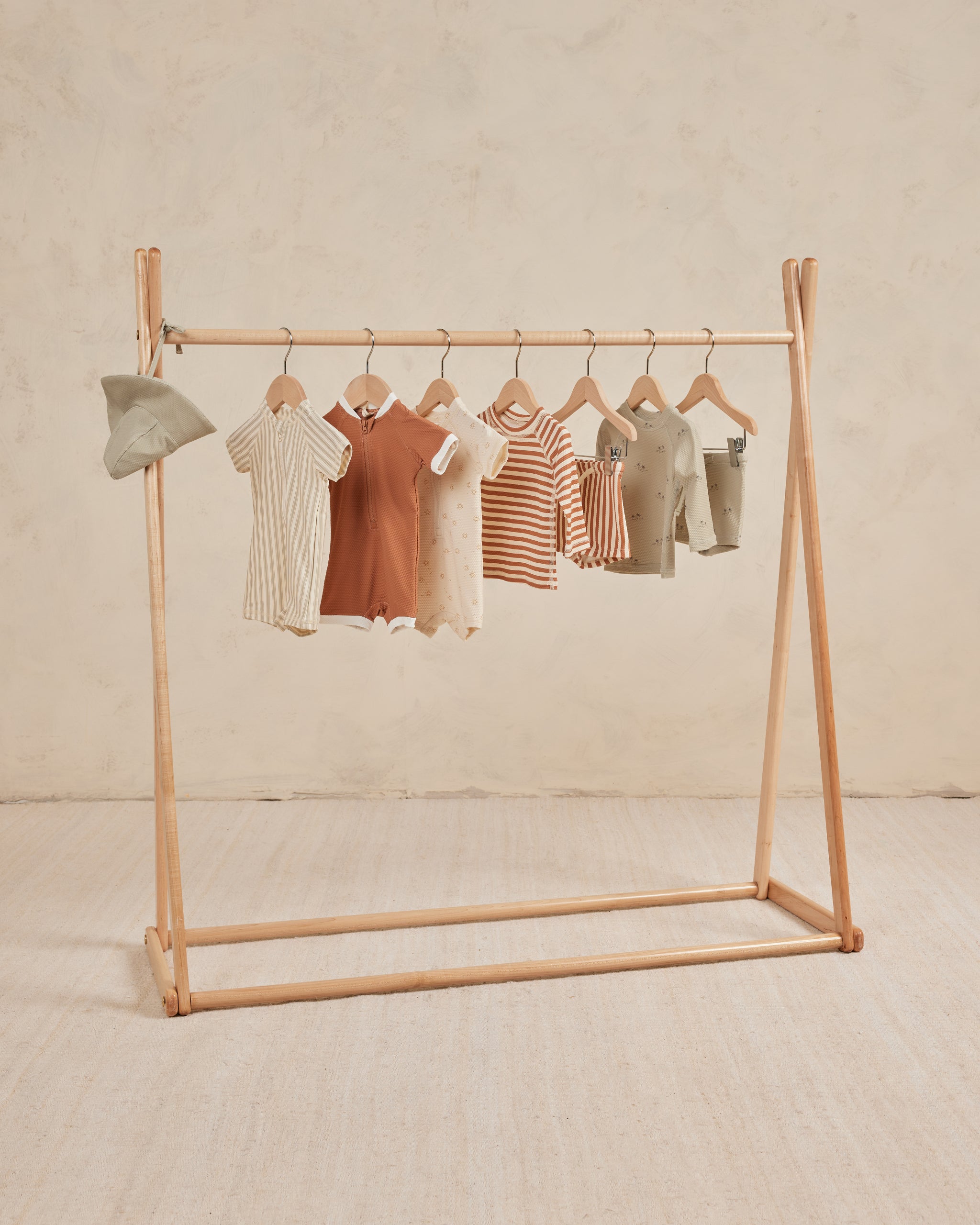 Finn Rashguard + Short Set || Clay Stripe - Rylee + Cru | Kids Clothes | Trendy Baby Clothes | Modern Infant Outfits |