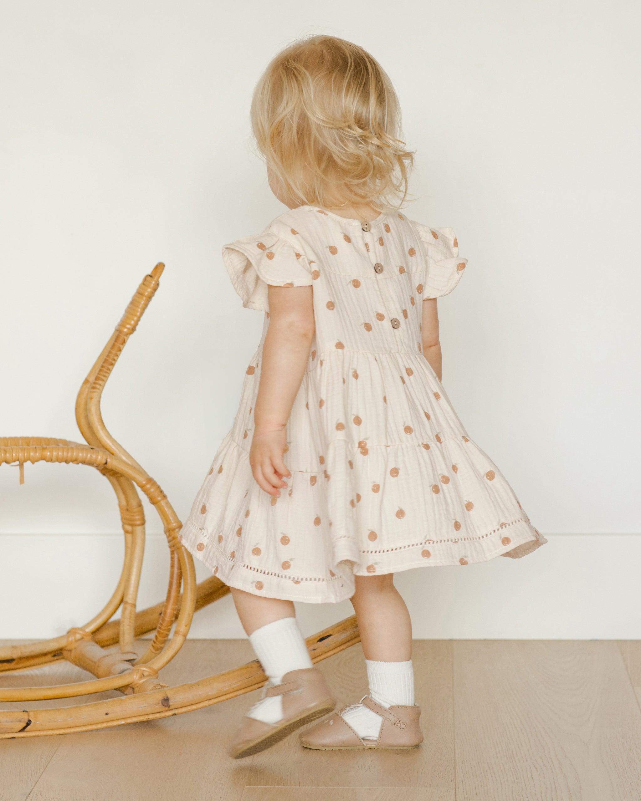Lily Dress || Oranges - Rylee + Cru | Kids Clothes | Trendy Baby Clothes | Modern Infant Outfits |