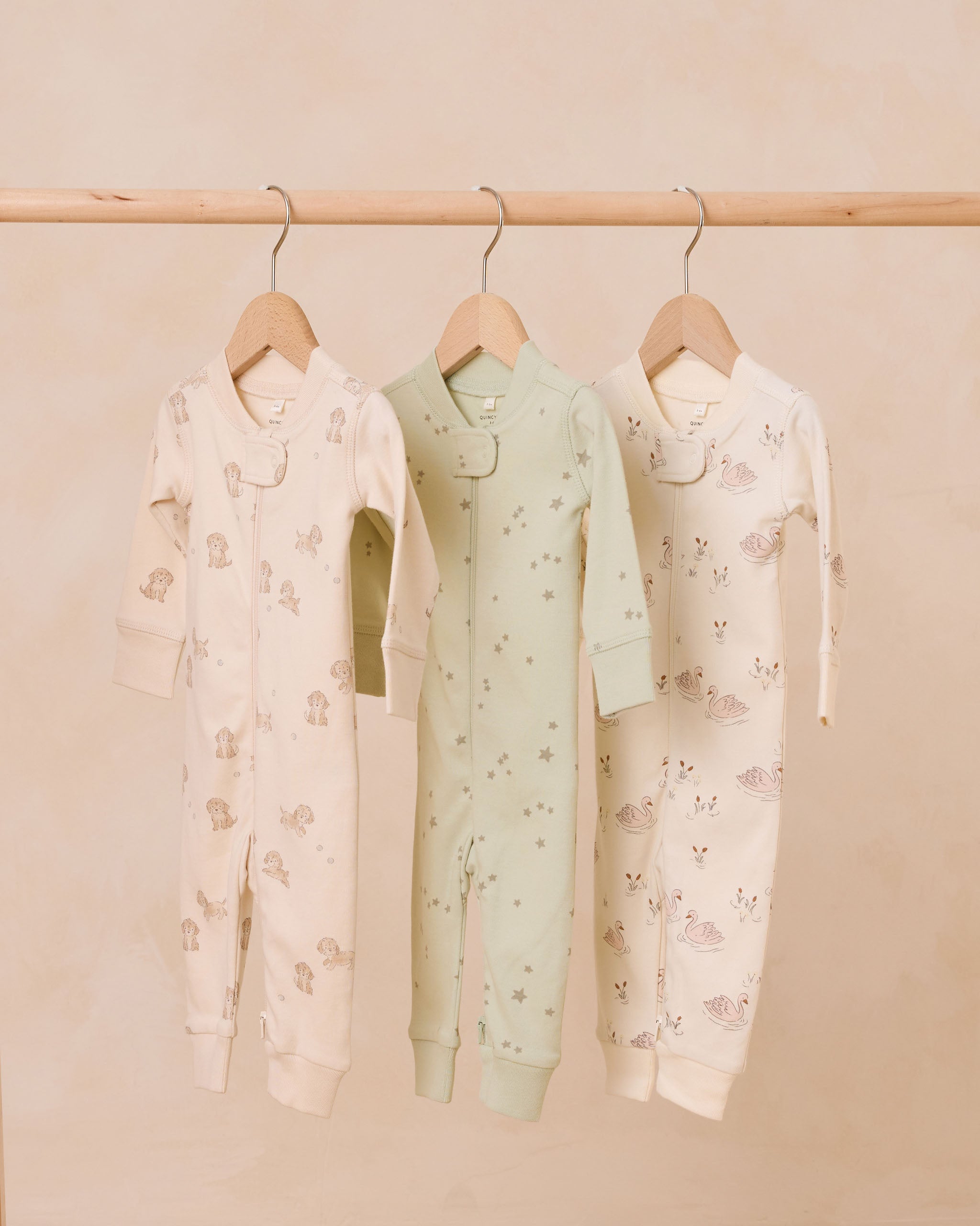 Zip Longsleeve Sleeper || Puppies - Rylee + Cru | Kids Clothes | Trendy Baby Clothes | Modern Infant Outfits |