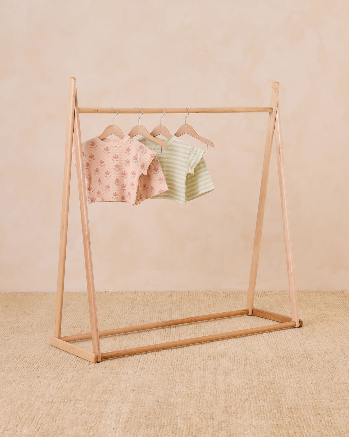 Quincy Mae Waffle Shortie Set || Sky Stripe main image 1