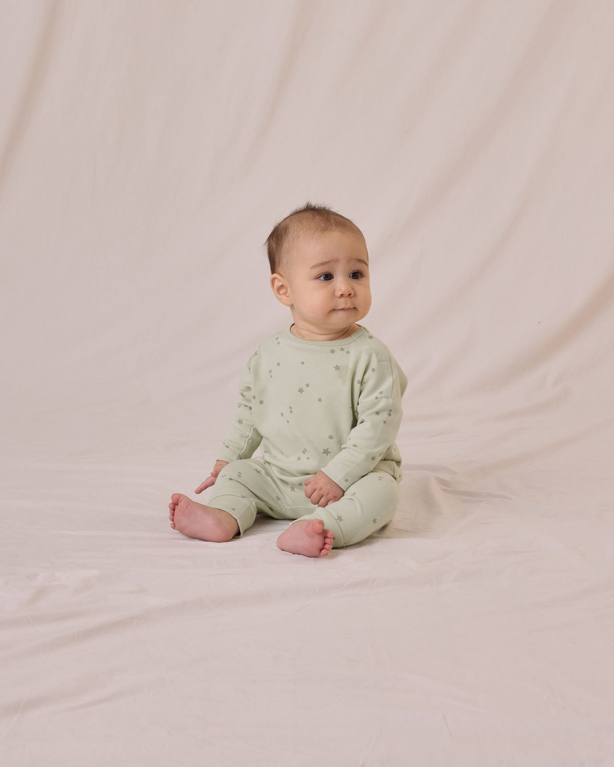 sky terry cloth romper | Quincy Mae main image 1