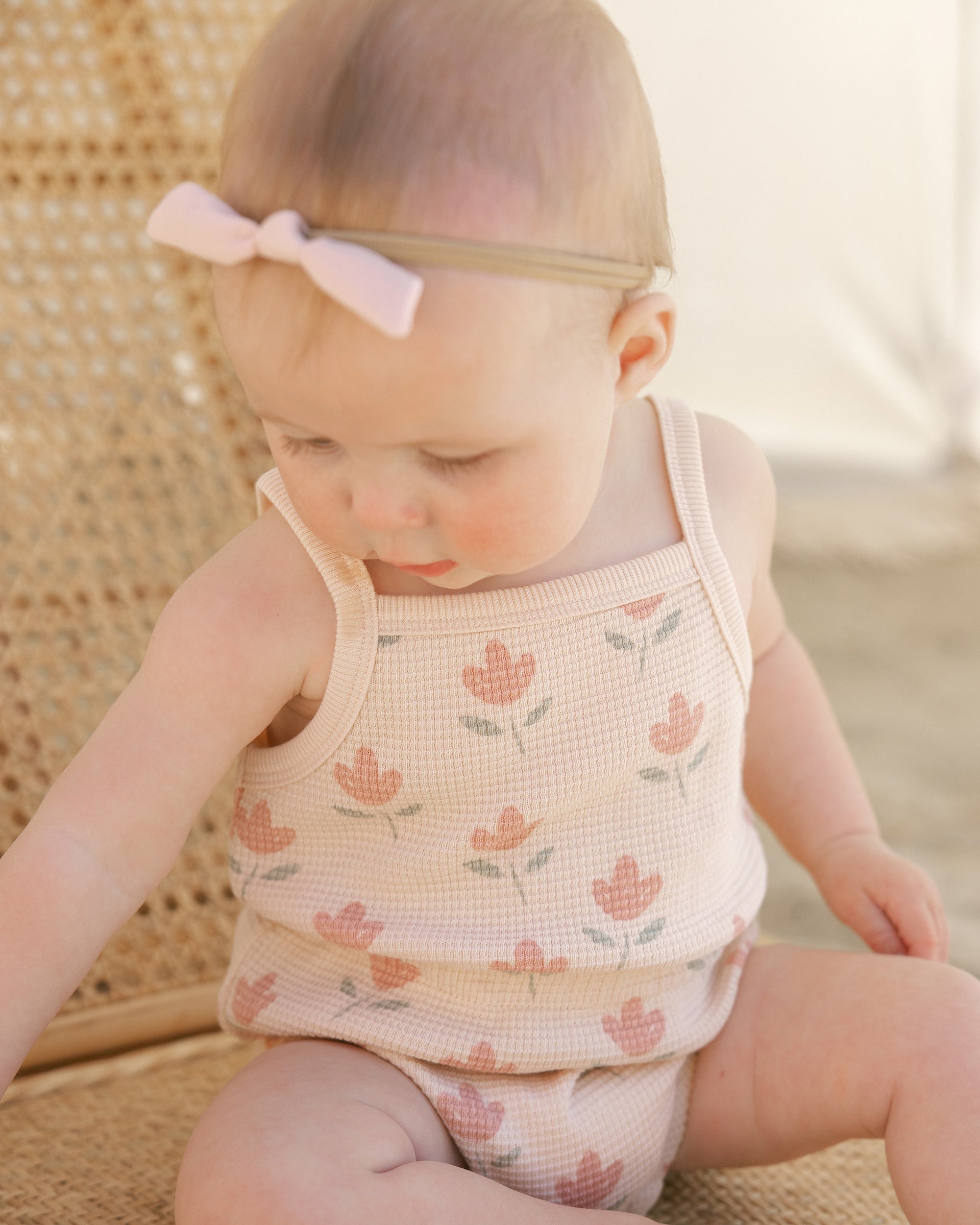 Quincy Mae Nova Romper - Melon main image 0