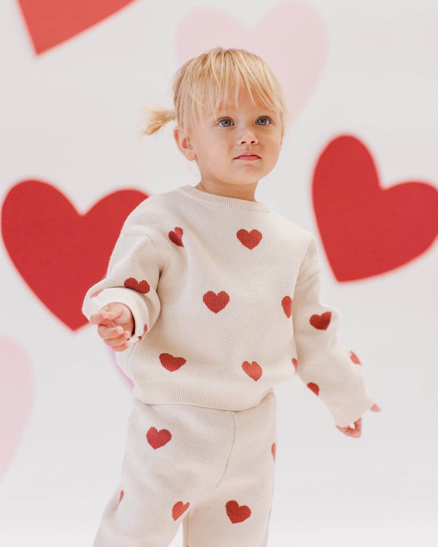 Heart Knit Pants || Natural