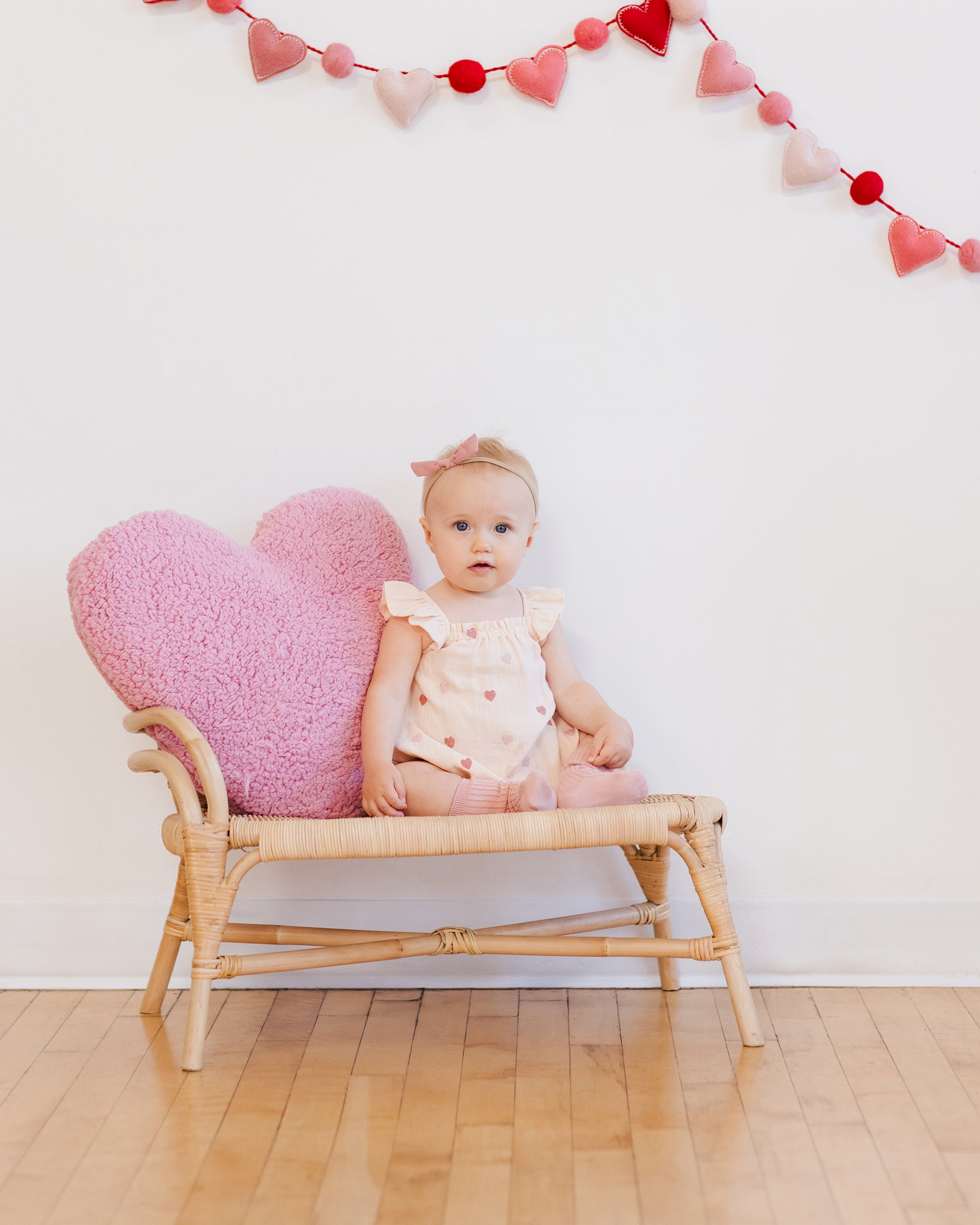 Bonnie Romper || Heart Embroidery