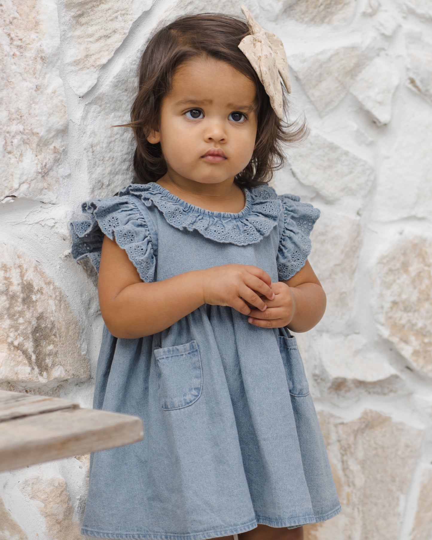 Sophie Dress Chambray - Rylee + Cru | Kids Clothes | Trendy Baby Clothes | Modern Infant Outfits |
