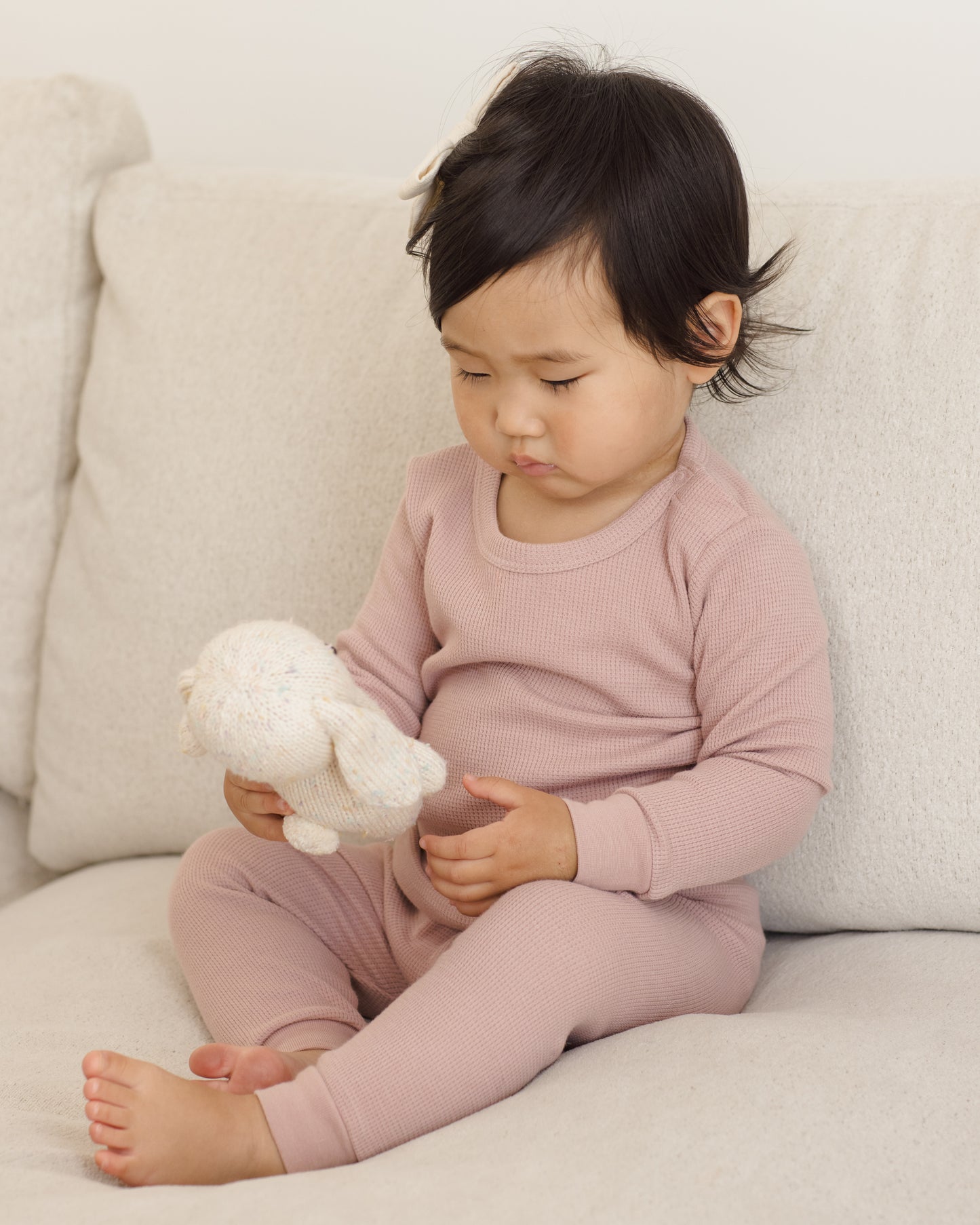 Waffle Top Pant Set Mauve - Rylee + Cru | Kids Clothes | Trendy Baby Clothes | Modern Infant Outfits |