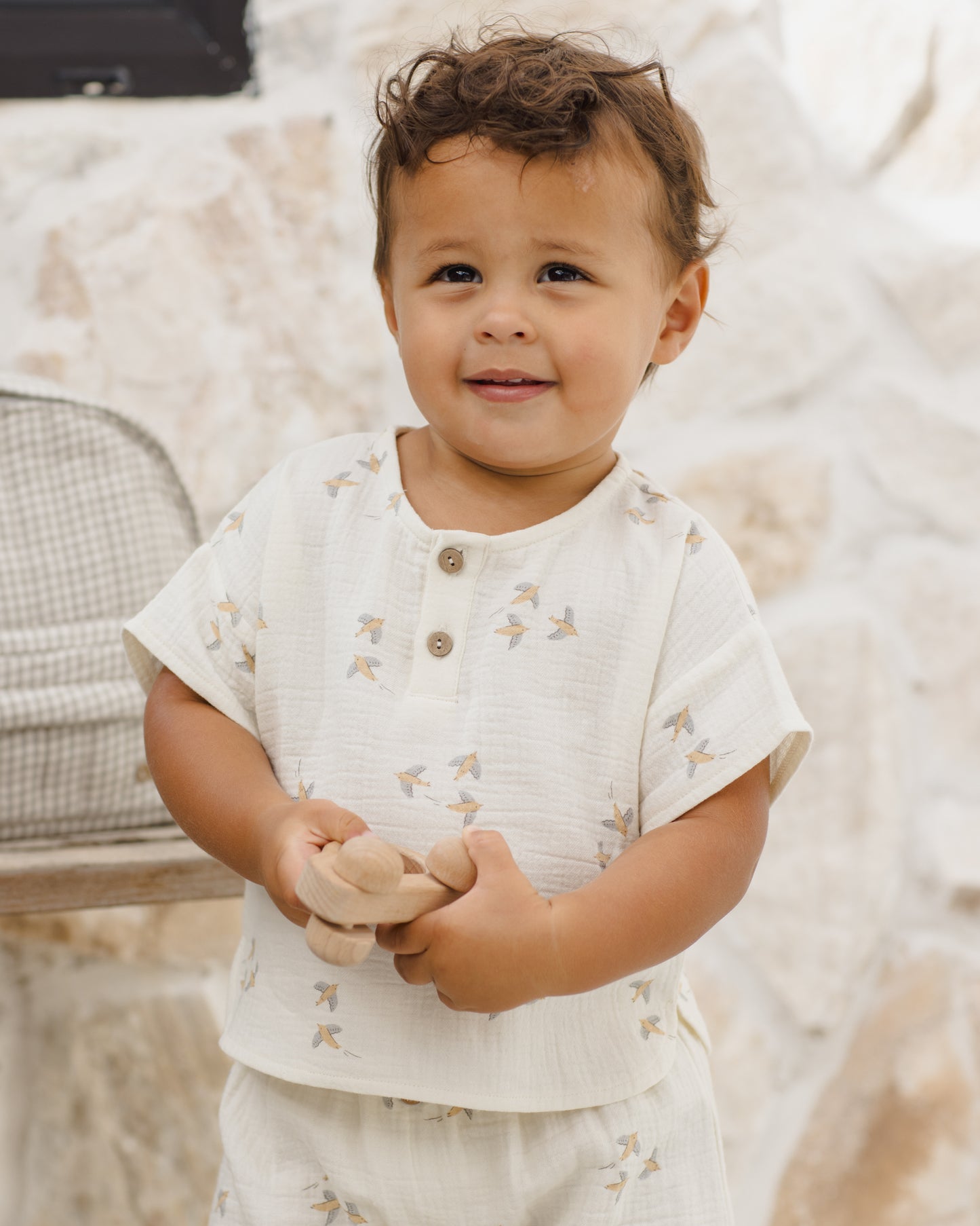 Woven Boxy Top + Short Set Birds - Rylee + Cru | Kids Clothes | Trendy Baby Clothes | Modern Infant Outfits |