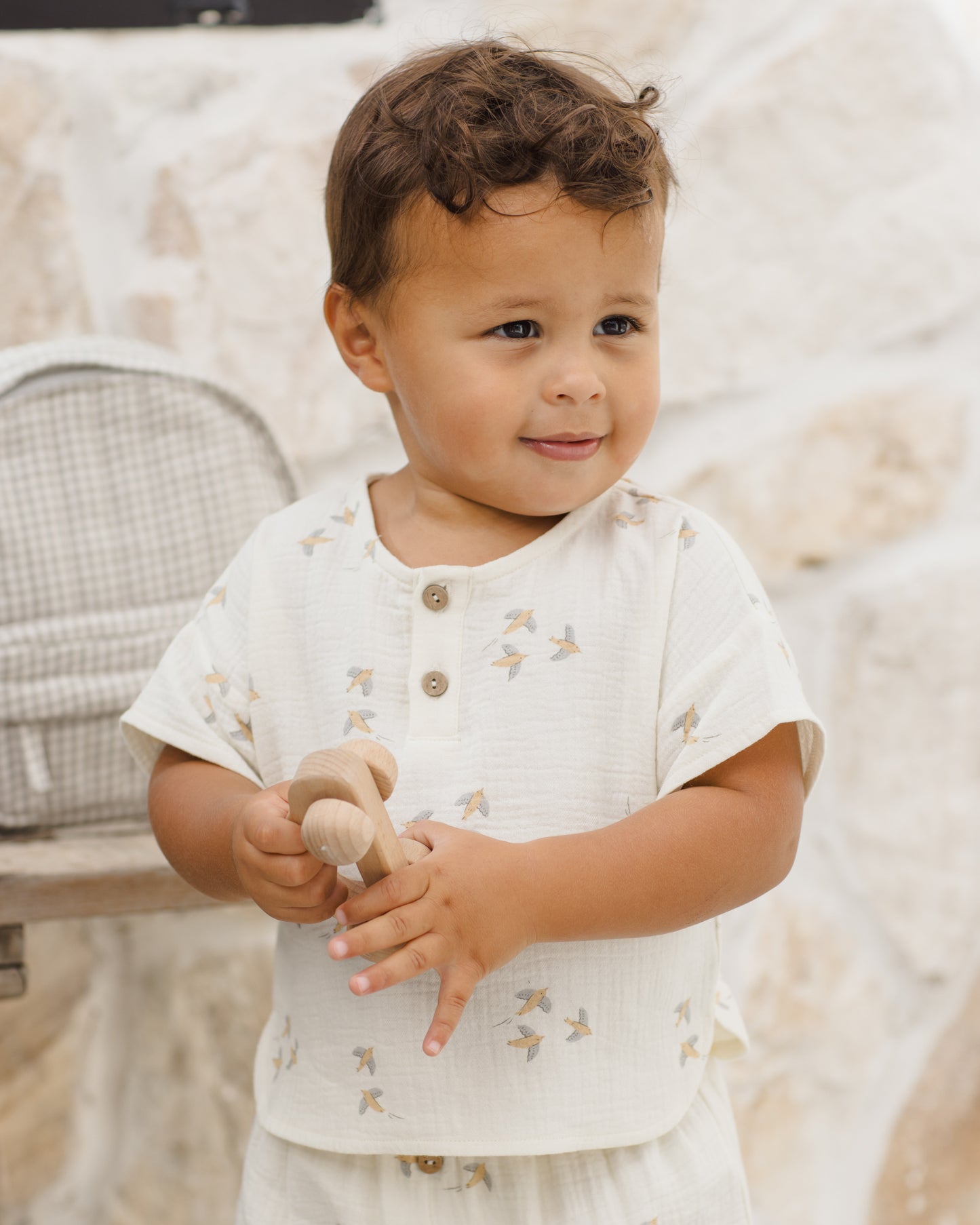 Woven Boxy Top + Short Set Birds - Rylee + Cru | Kids Clothes | Trendy Baby Clothes | Modern Infant Outfits |