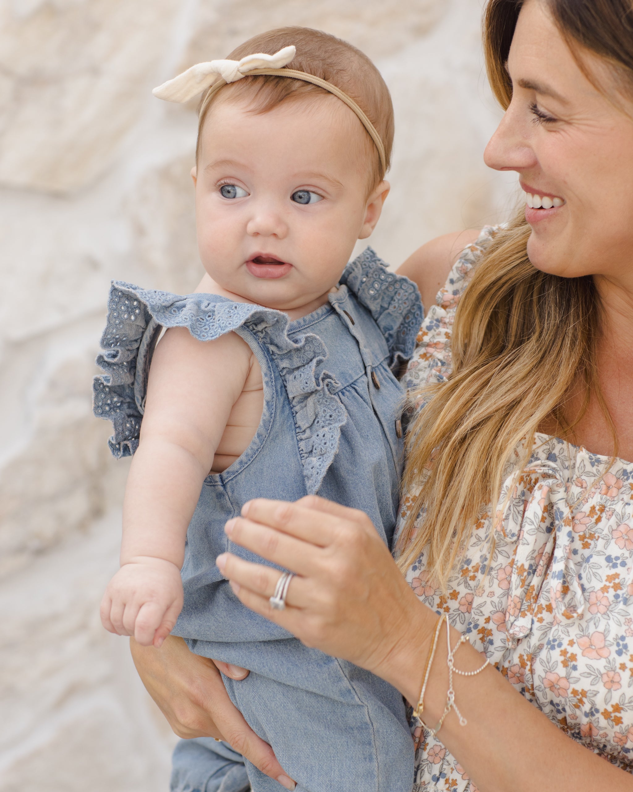 Nova Romper Lightweight Denim – Quincy Mae