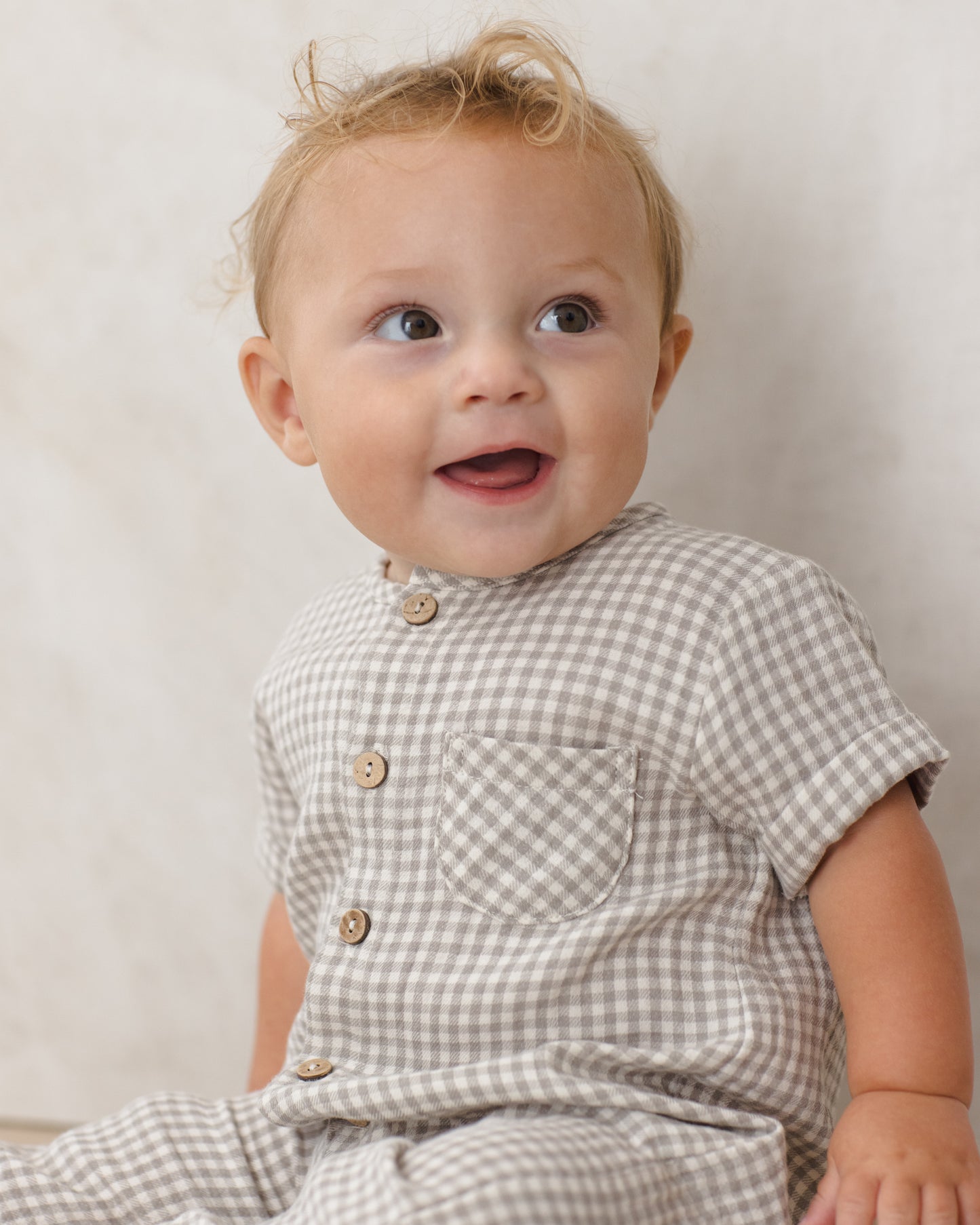 Charlie Jumpsuit Sage Gingham - Rylee + Cru | Kids Clothes | Trendy Baby Clothes | Modern Infant Outfits |