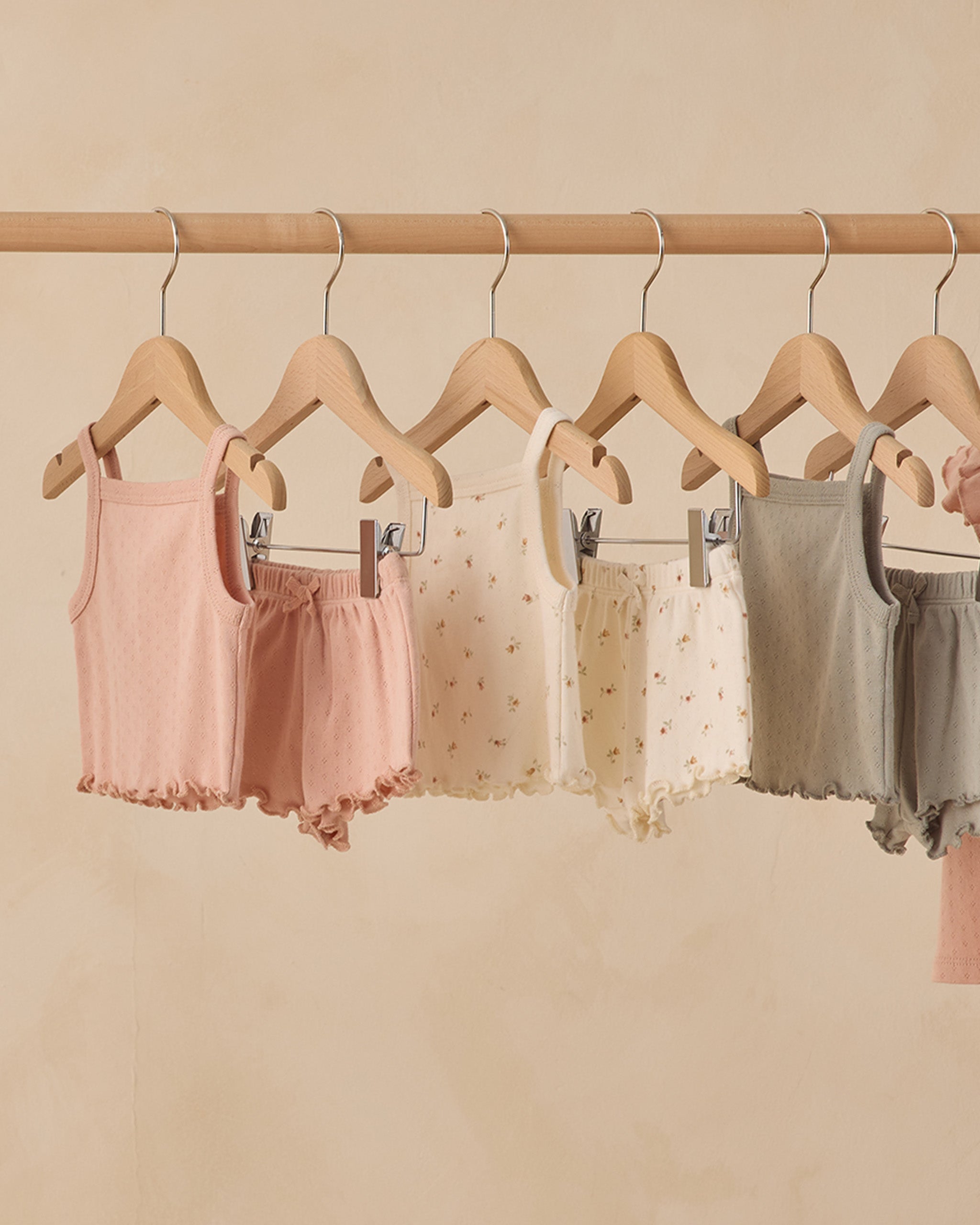 Pointelle Tank + Shortie Set Melon - Rylee + Cru | Kids Clothes | Trendy Baby Clothes | Modern Infant Outfits |