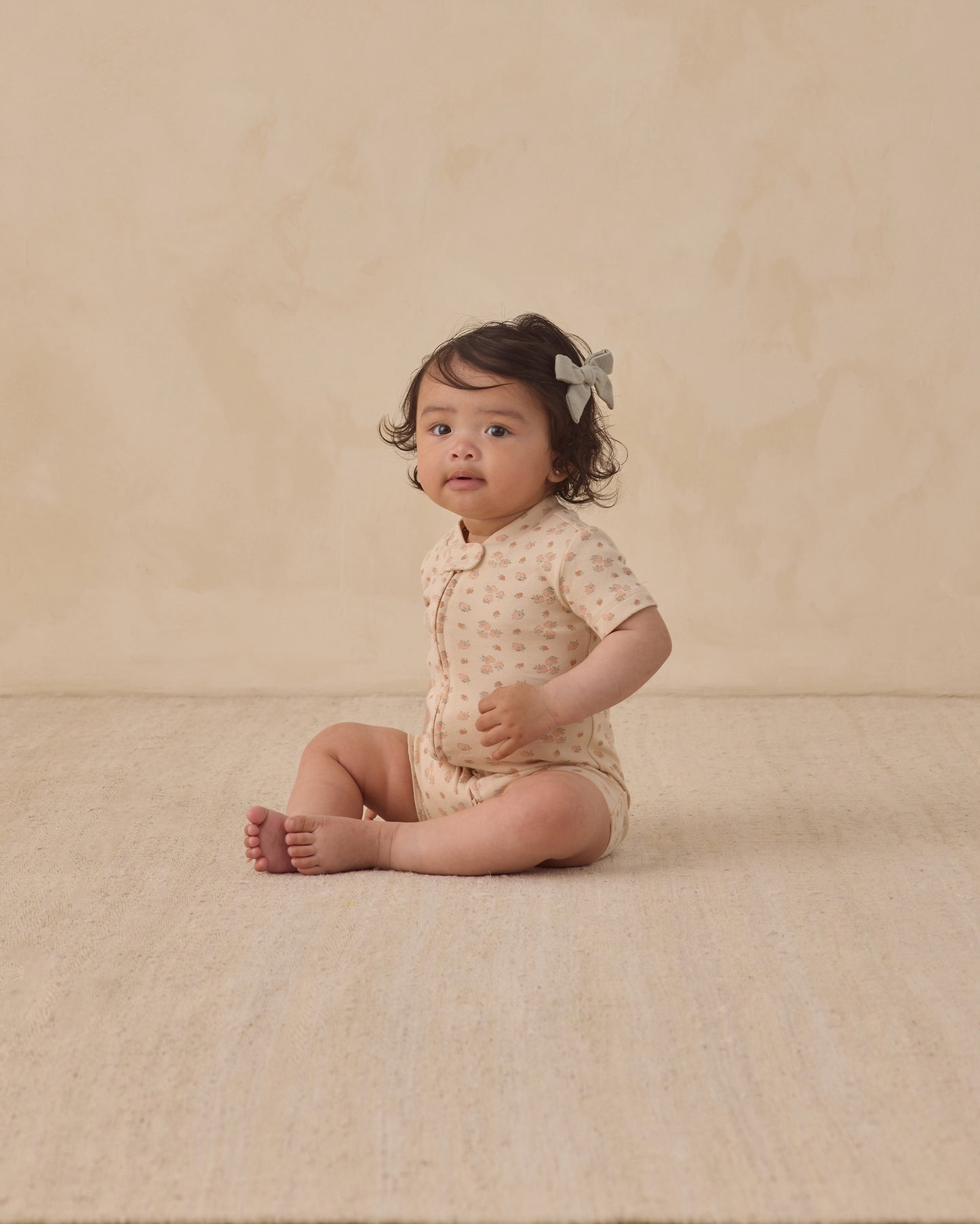 Zip Short Sleeve Sleeper Strawberries - Rylee + Cru | Kids Clothes | Trendy Baby Clothes | Modern Infant Outfits |