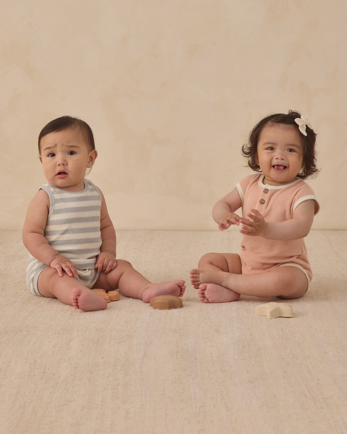 Terry Cloth Romper Melon - Rylee + Cru | Kids Clothes | Trendy Baby Clothes | Modern Infant Outfits |