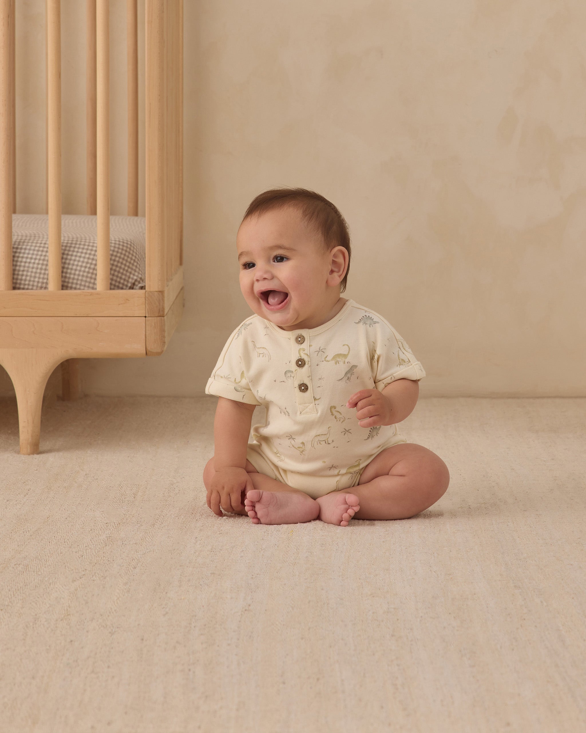 Short Sleeve One-Piece Dinosaur – Quincy Mae