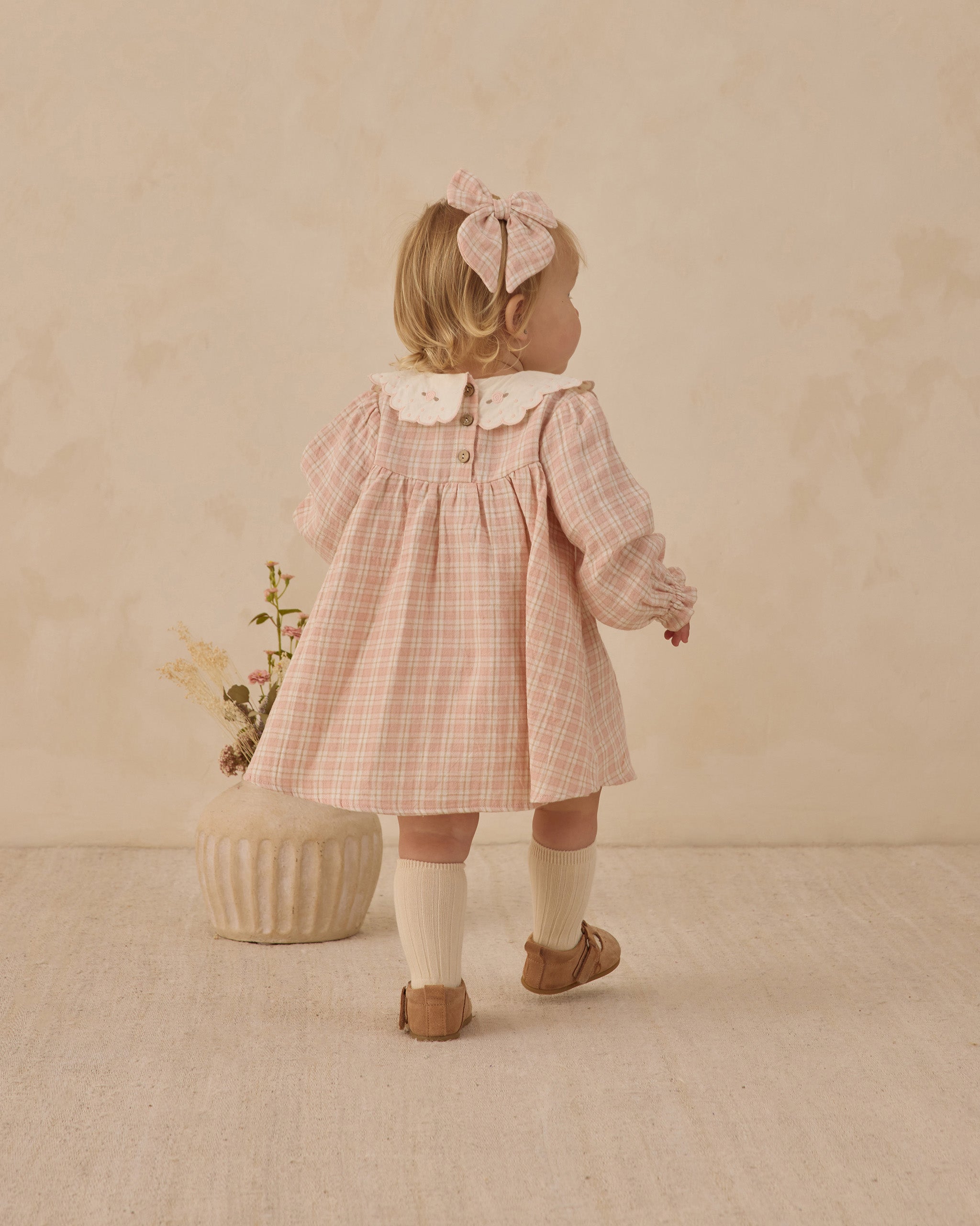 Bow Pink Plaid - Rylee + Cru | Kids Clothes | Trendy Baby Clothes | Modern Infant Outfits |