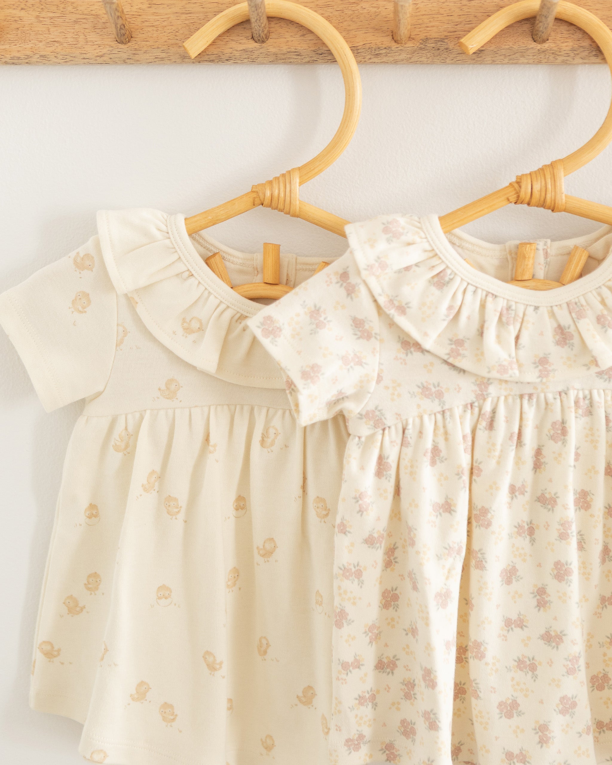 Ruffle Collar Jersey Dress Flower Field – Quincy Mae
