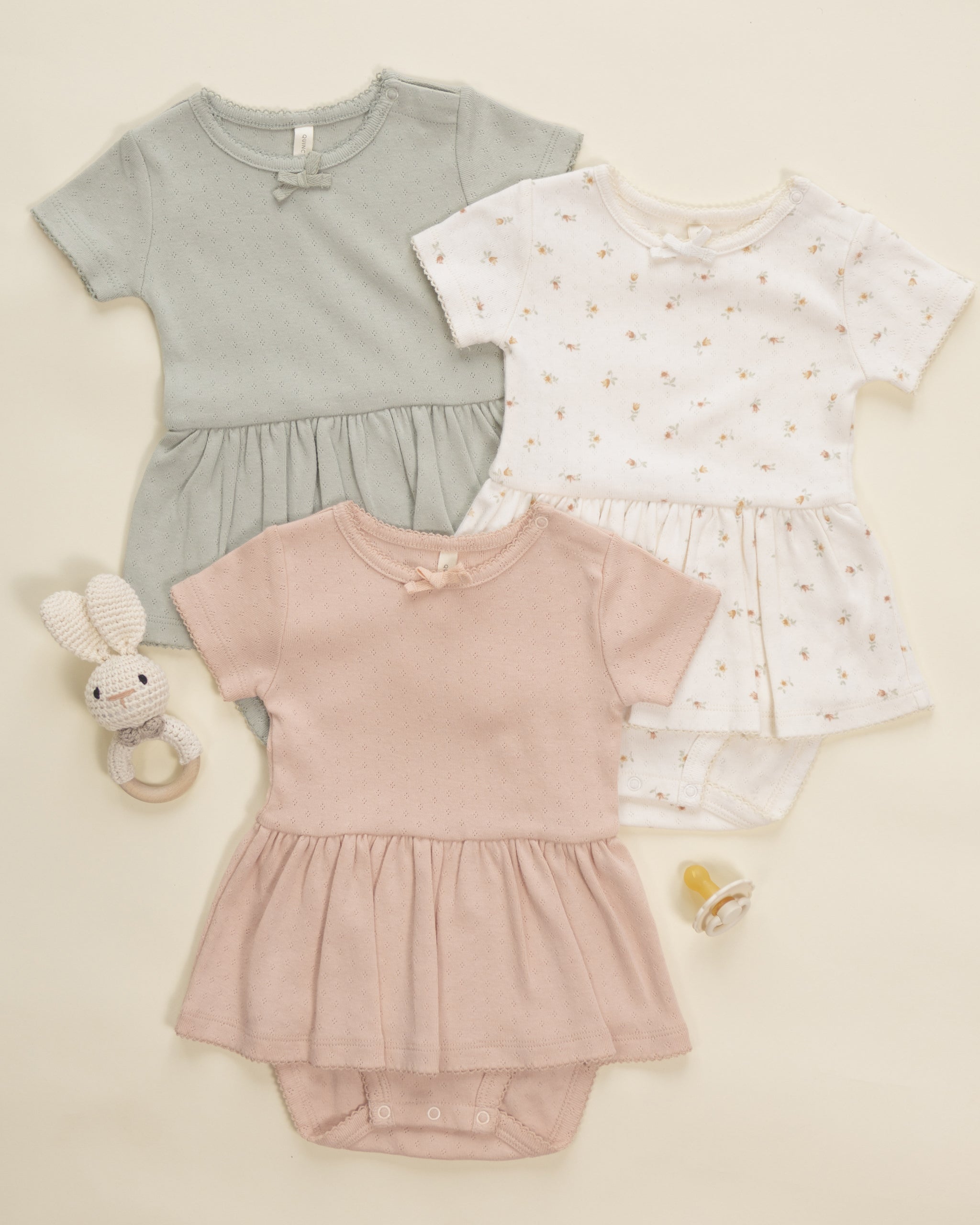 Pointelle Skirted Bodysuit Sage - Rylee + Cru | Kids Clothes | Trendy Baby Clothes | Modern Infant Outfits |