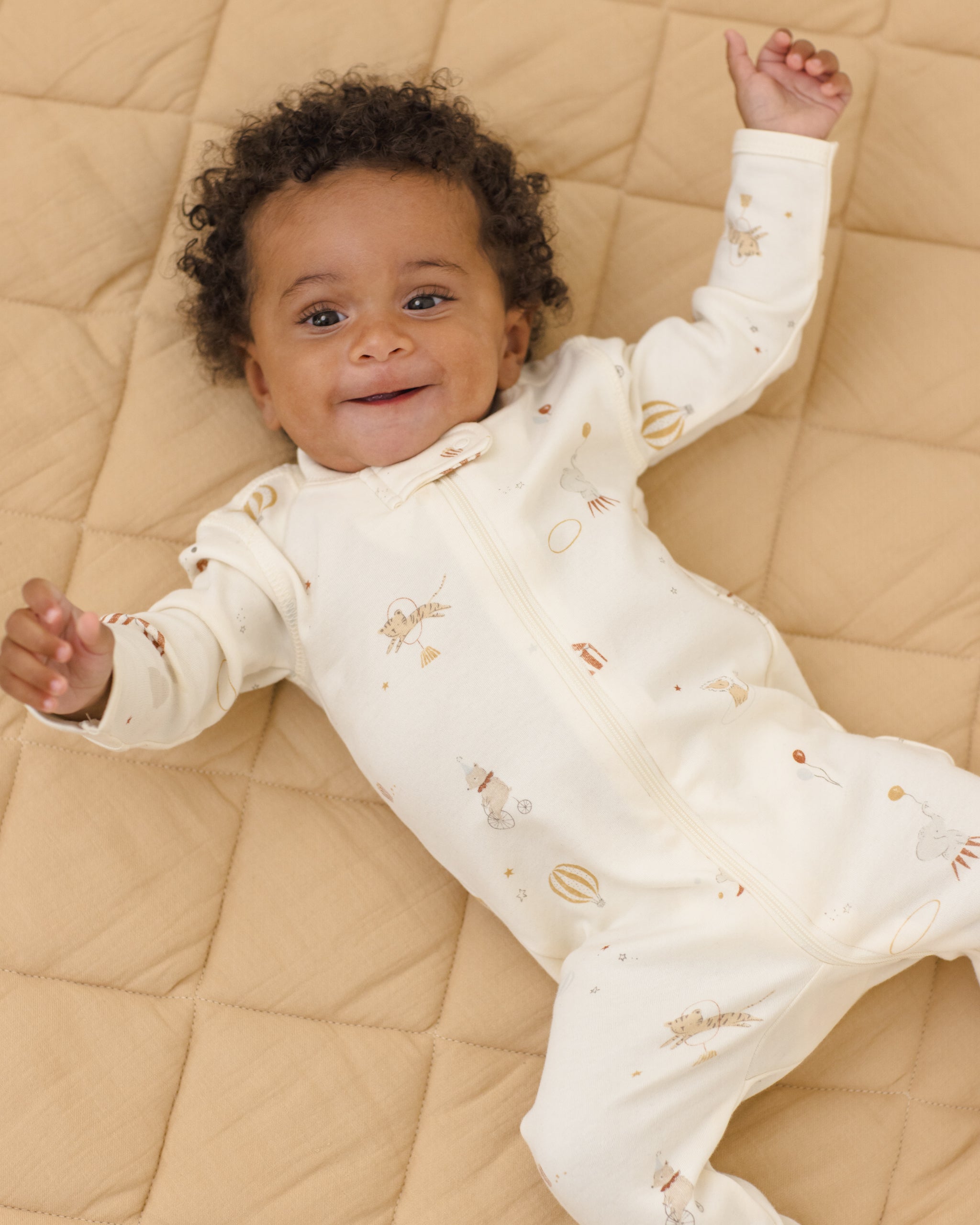 Zip Longsleeve Sleeper Footie Carnival - Rylee + Cru | Kids Clothes | Trendy Baby Clothes | Modern Infant Outfits |