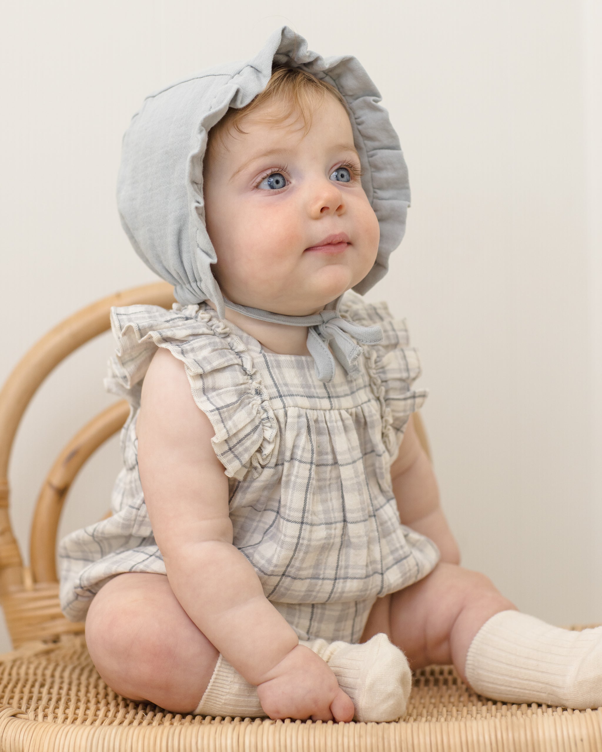 Maya Romper Blue Plaid - Rylee + Cru | Kids Clothes | Trendy Baby Clothes | Modern Infant Outfits |