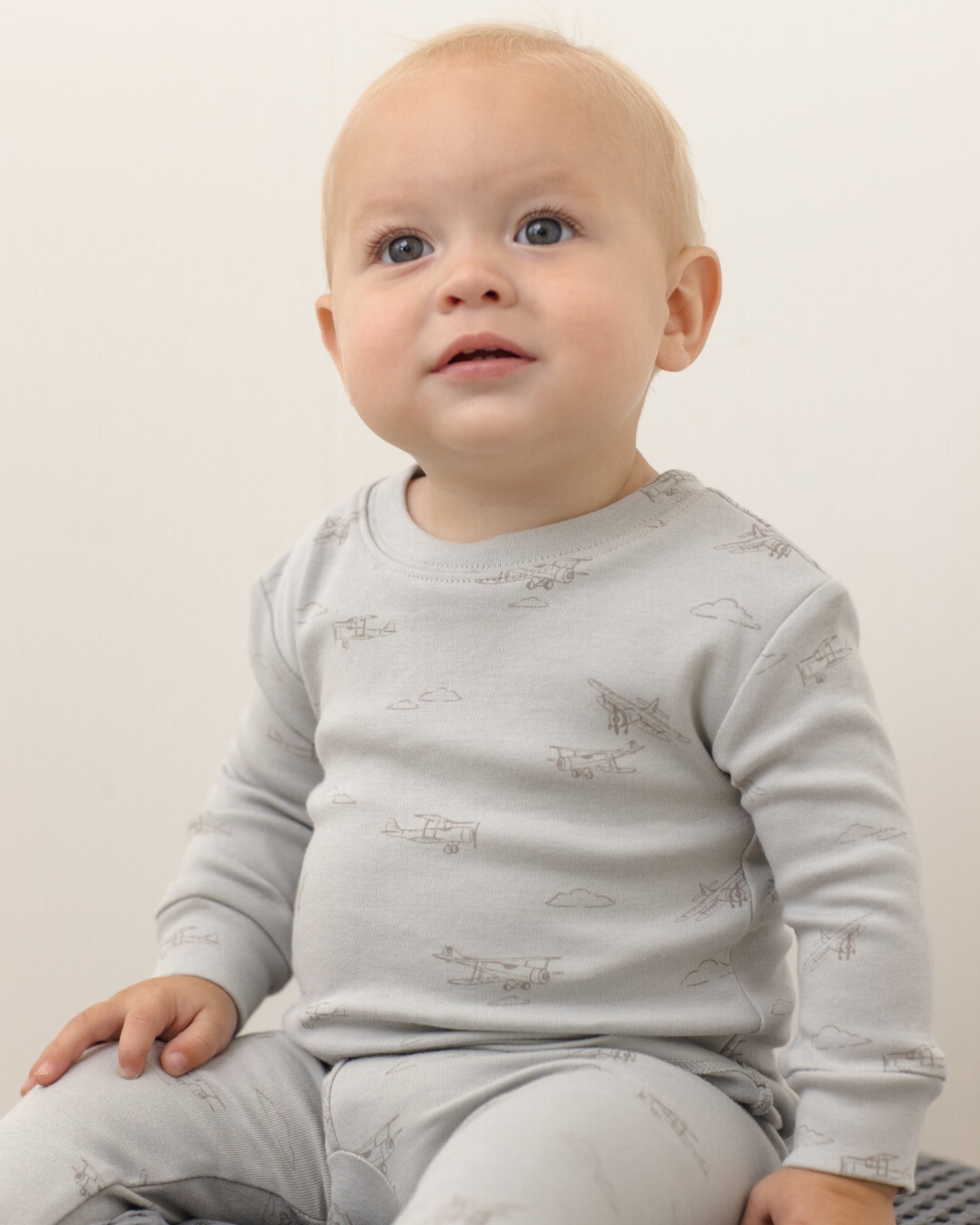 Jersey Pajama Set Airplane - Rylee + Cru | Kids Clothes | Trendy Baby Clothes | Modern Infant Outfits |