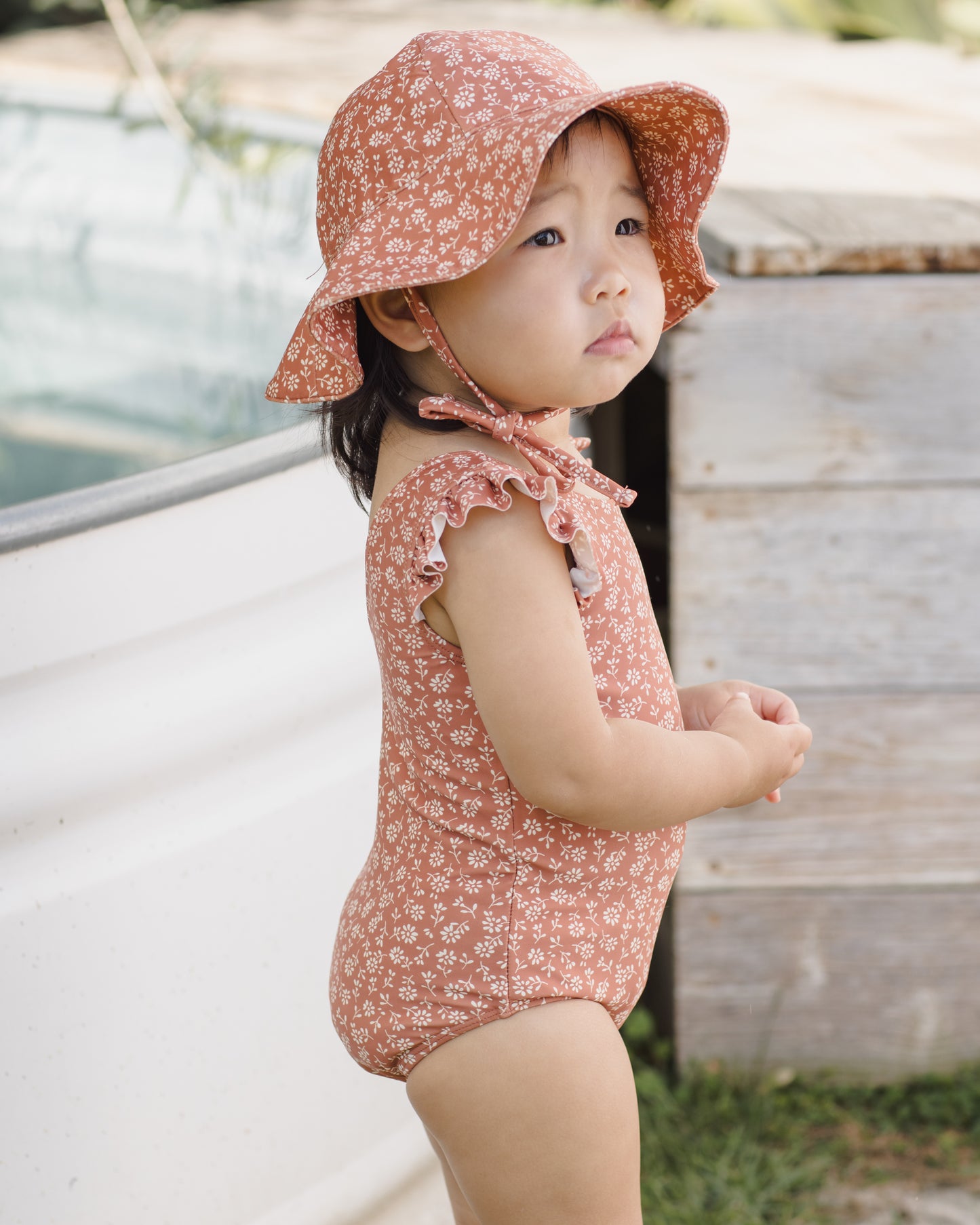 Scoop Back One-Piece Swimsuit Poppy Floral - Rylee + Cru | Kids Clothes | Trendy Baby Clothes | Modern Infant Outfits |