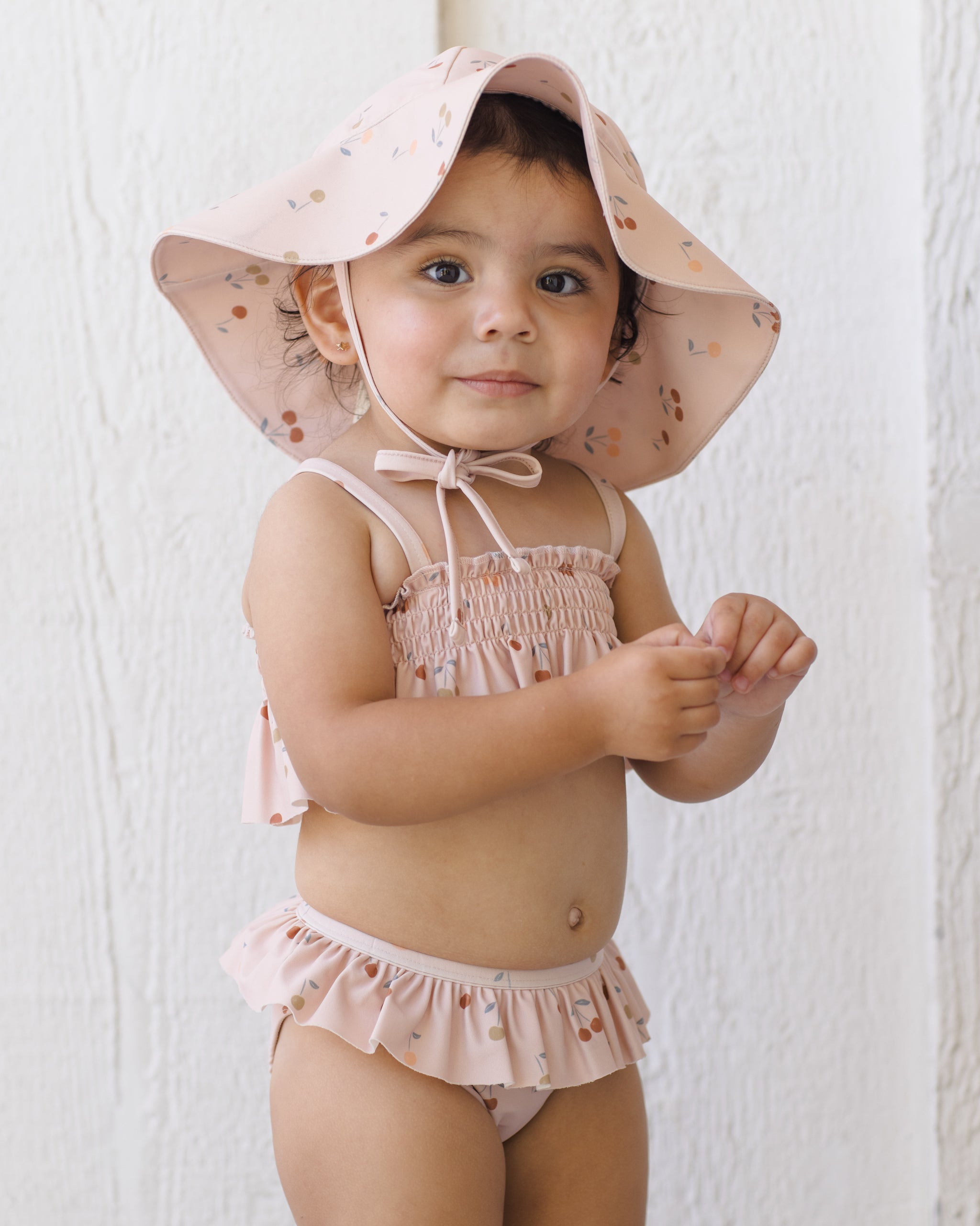 Smocked Ruffle Bikini Cherries - Rylee + Cru | Kids Clothes | Trendy Baby Clothes | Modern Infant Outfits |