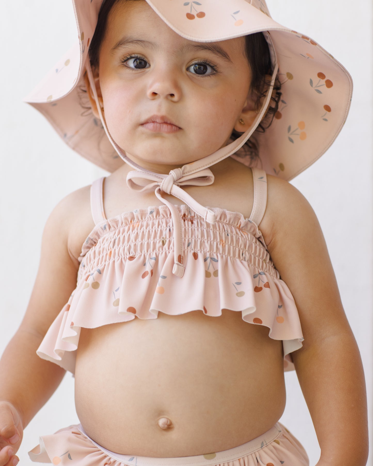 Smocked Ruffle Bikini Cherries - Rylee + Cru | Kids Clothes | Trendy Baby Clothes | Modern Infant Outfits |