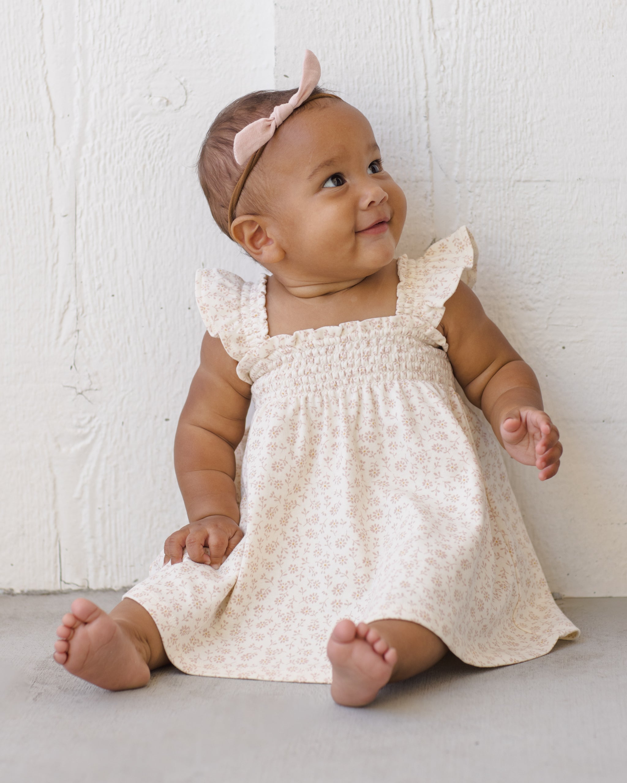 Smocked Jersey Dress Ditsy Quincy Mae Smocked Jersey Dress Ditsy Quincy Mae