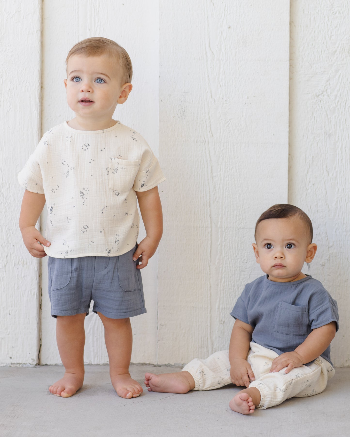 Woven Boxy Top Space - Rylee + Cru | Kids Clothes | Trendy Baby Clothes | Modern Infant Outfits |