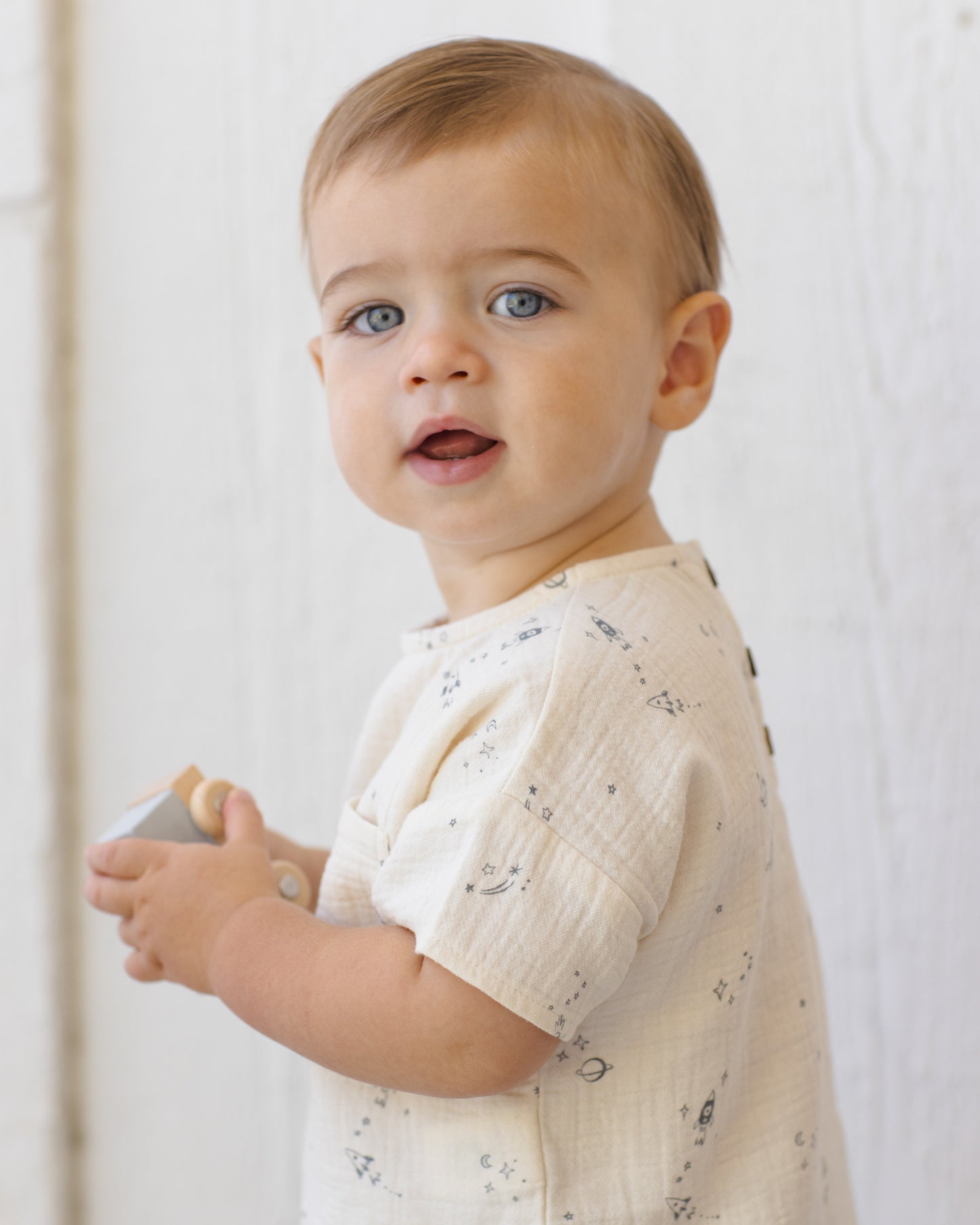 Woven Boxy Top Space - Rylee + Cru | Kids Clothes | Trendy Baby Clothes | Modern Infant Outfits |