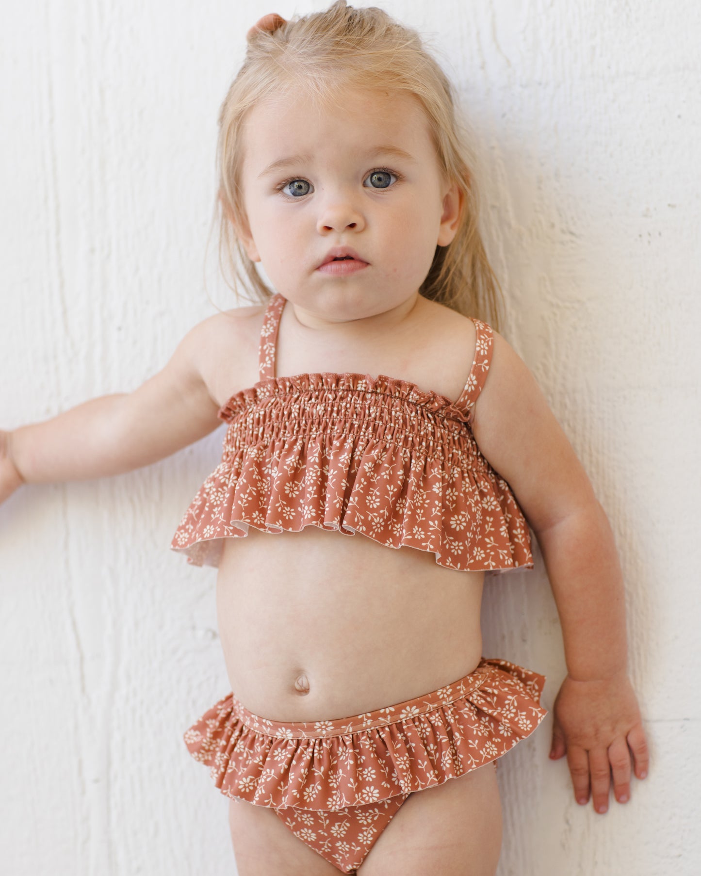 Smocked Ruffle Bikini Poppy Floral - Rylee + Cru | Kids Clothes | Trendy Baby Clothes | Modern Infant Outfits |