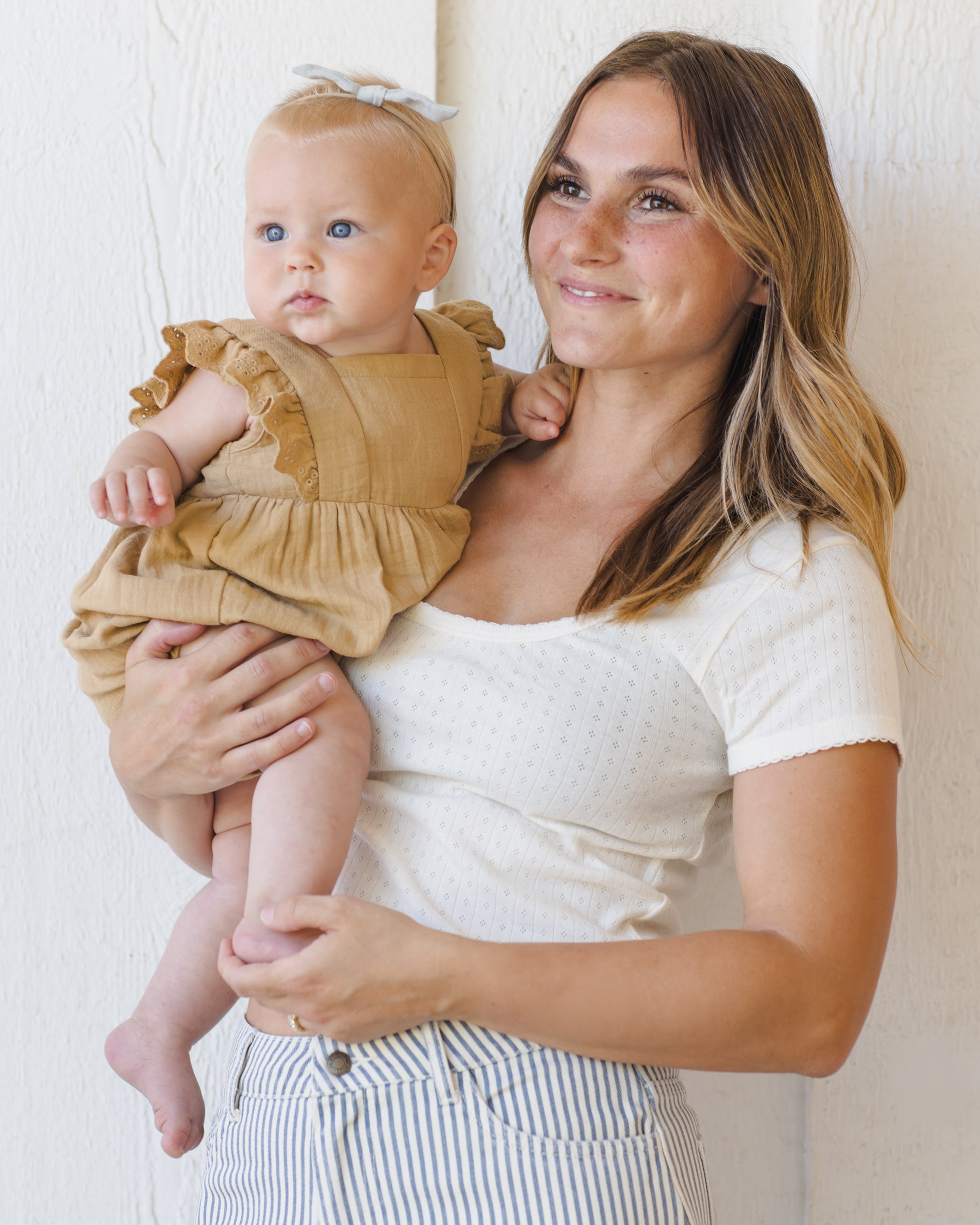 Naomi Romper Honey - Rylee + Cru | Kids Clothes | Trendy Baby Clothes | Modern Infant Outfits |
