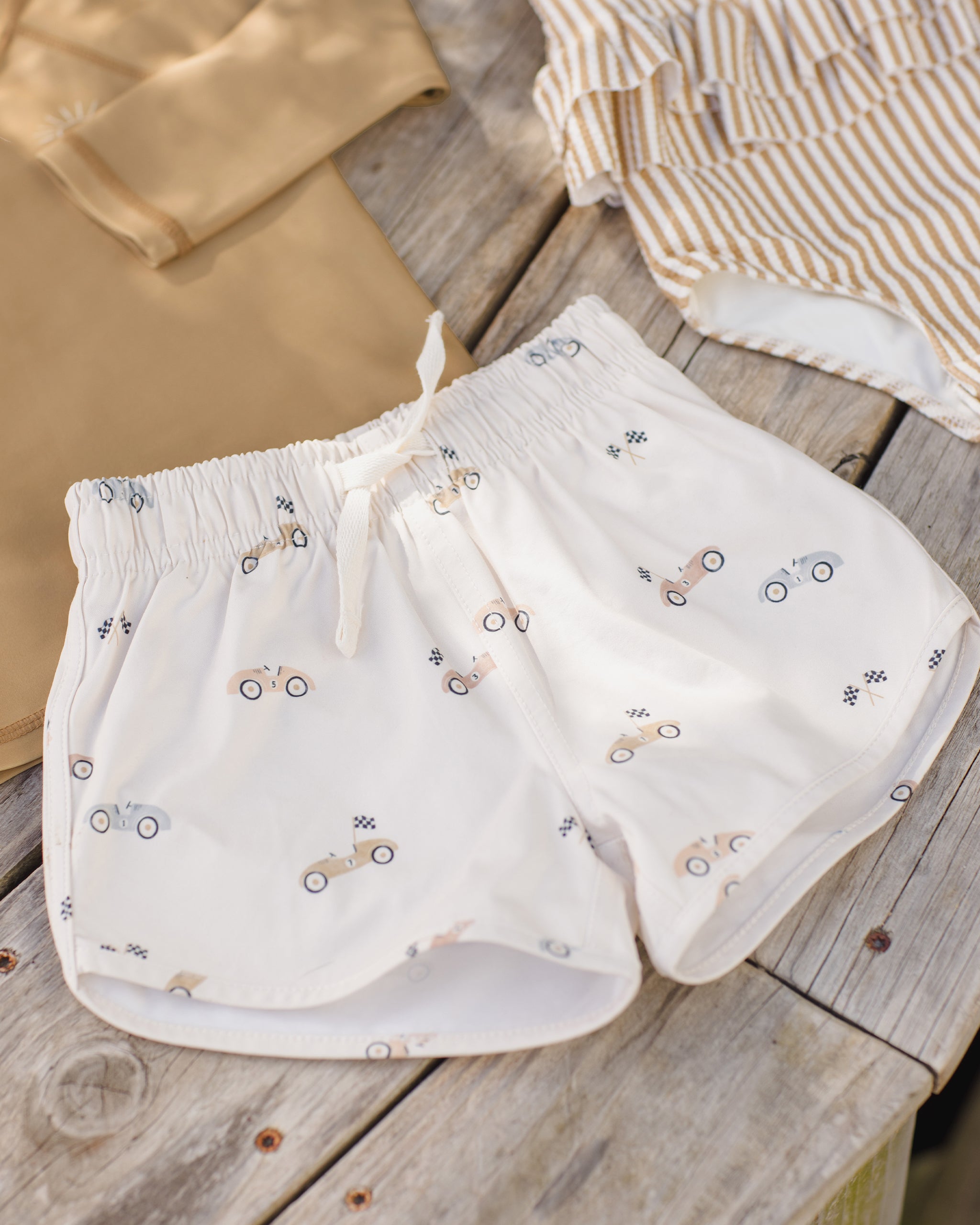 Boys Swim Short Race Car - Rylee + Cru | Kids Clothes | Trendy Baby Clothes | Modern Infant Outfits |