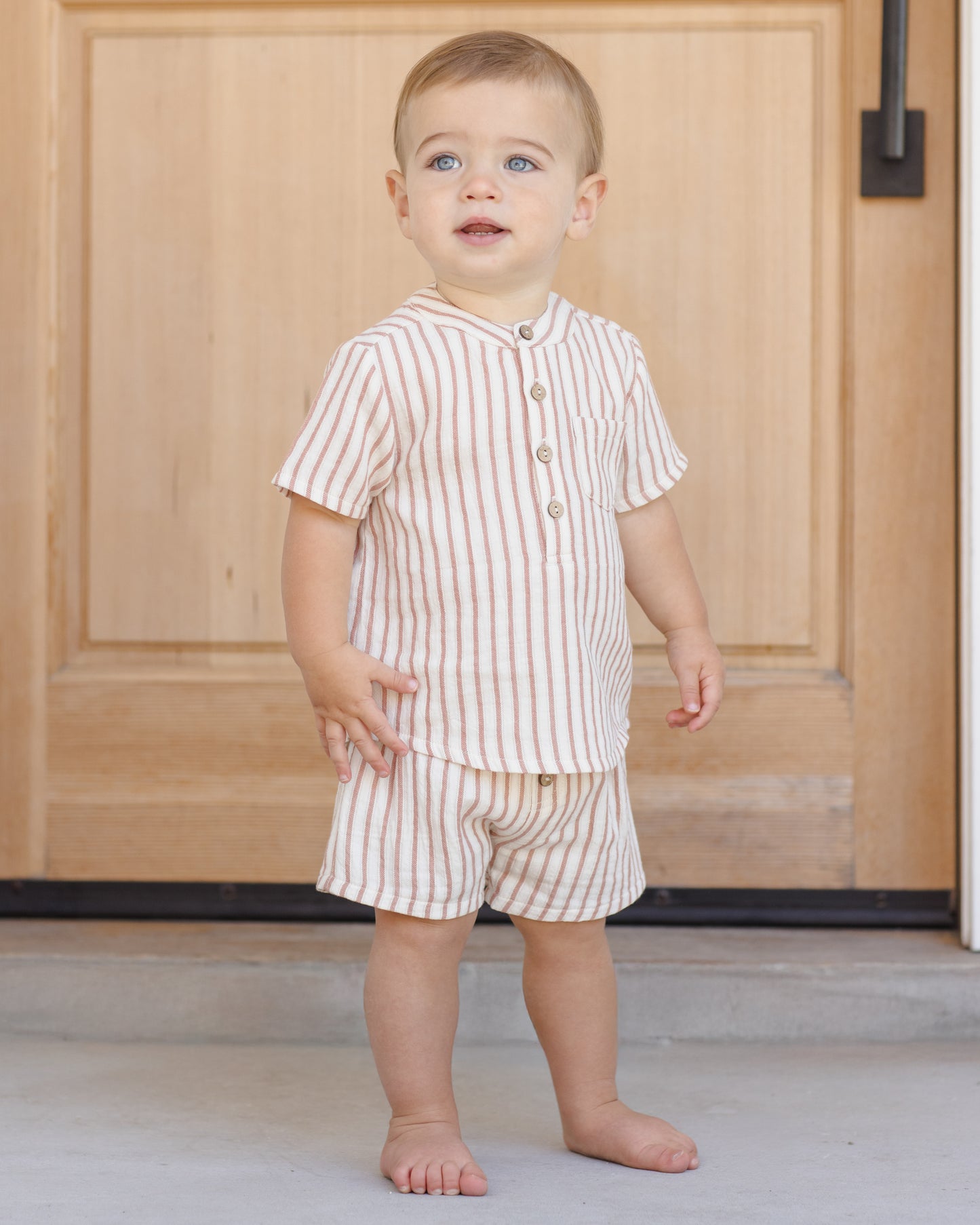 Woven Short Vintage Stripe - Rylee + Cru | Kids Clothes | Trendy Baby Clothes | Modern Infant Outfits |