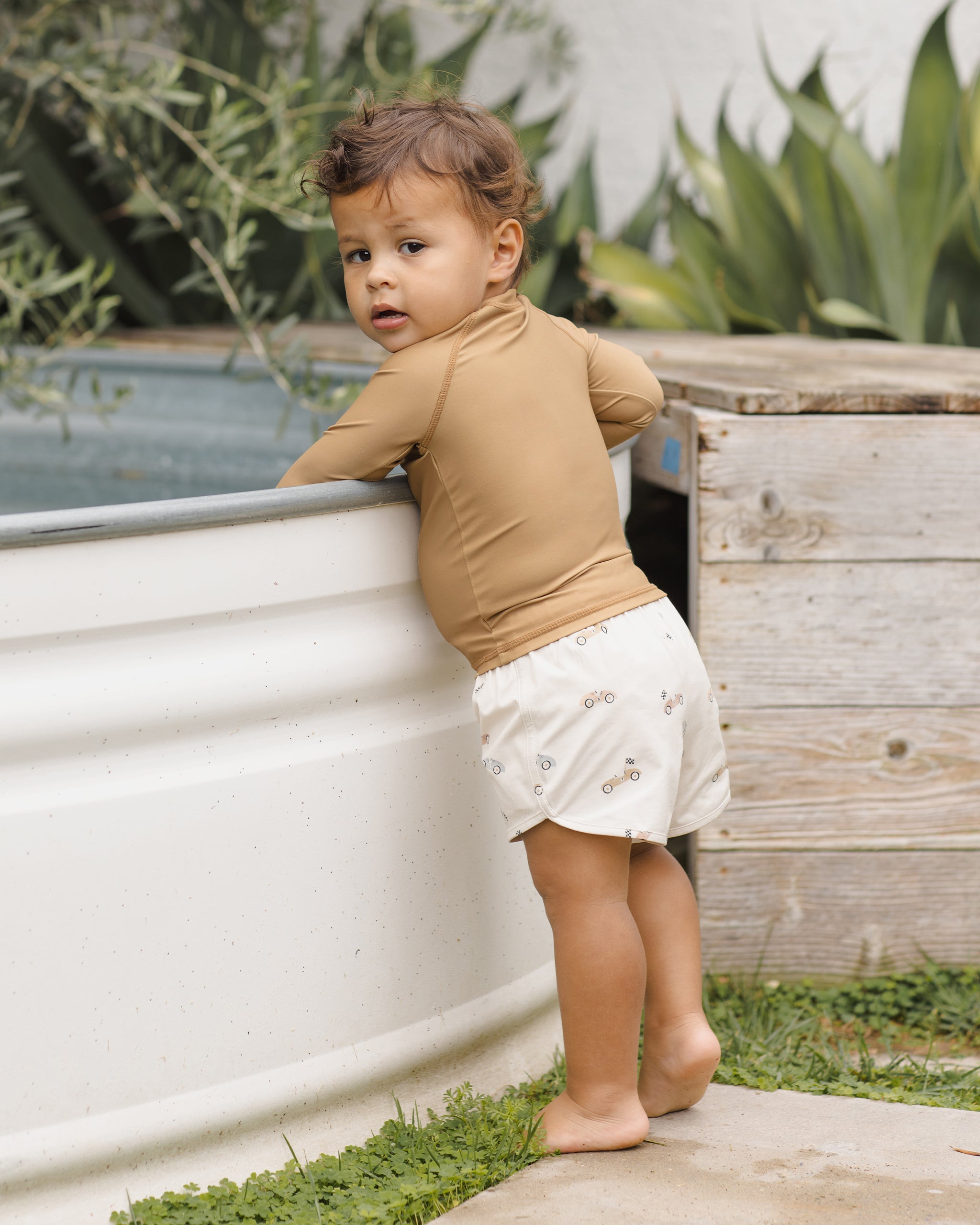 Boys Swim Short Race Car - Rylee + Cru | Kids Clothes | Trendy Baby Clothes | Modern Infant Outfits |