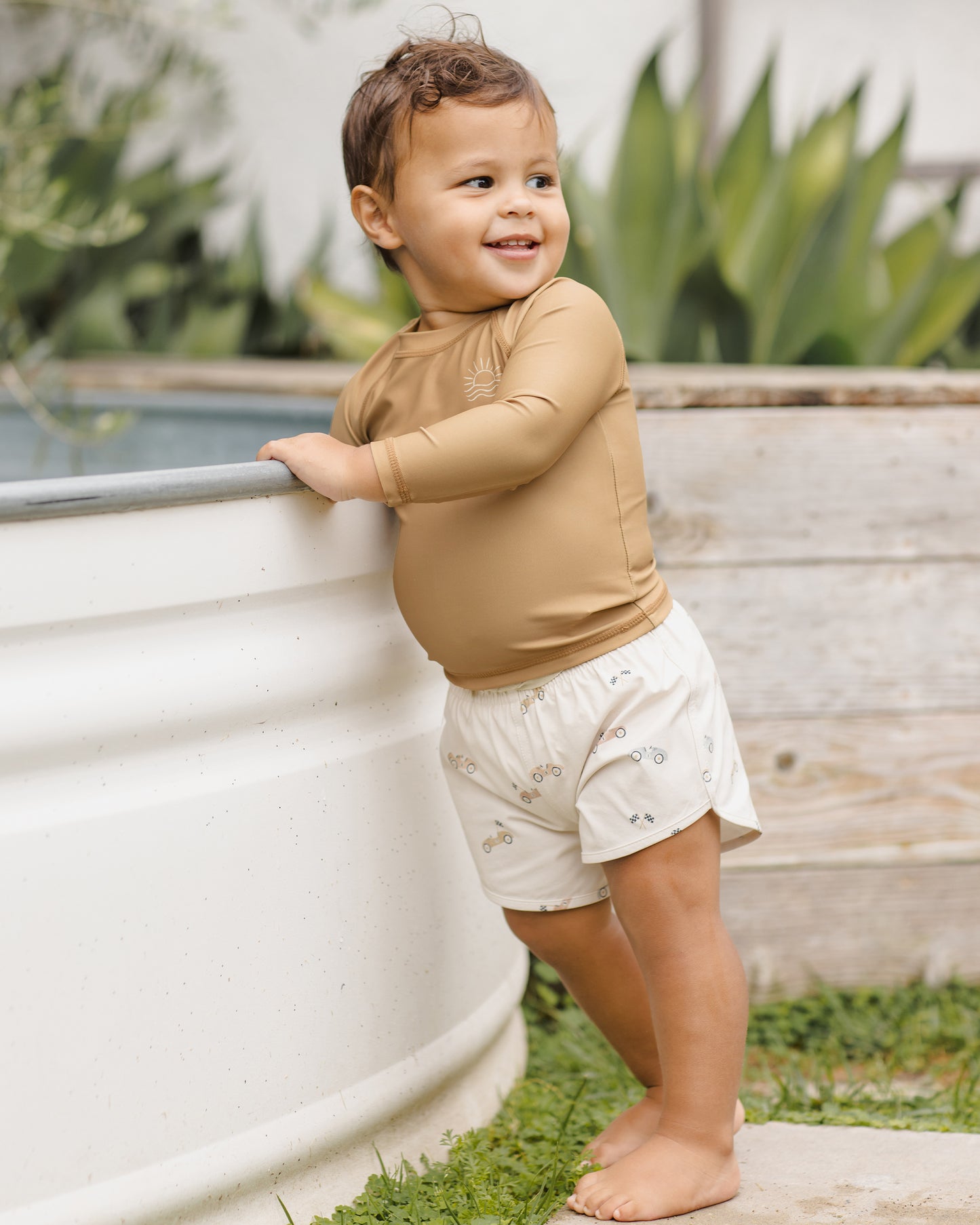 Boys Swim Short Race Car - Rylee + Cru | Kids Clothes | Trendy Baby Clothes | Modern Infant Outfits |
