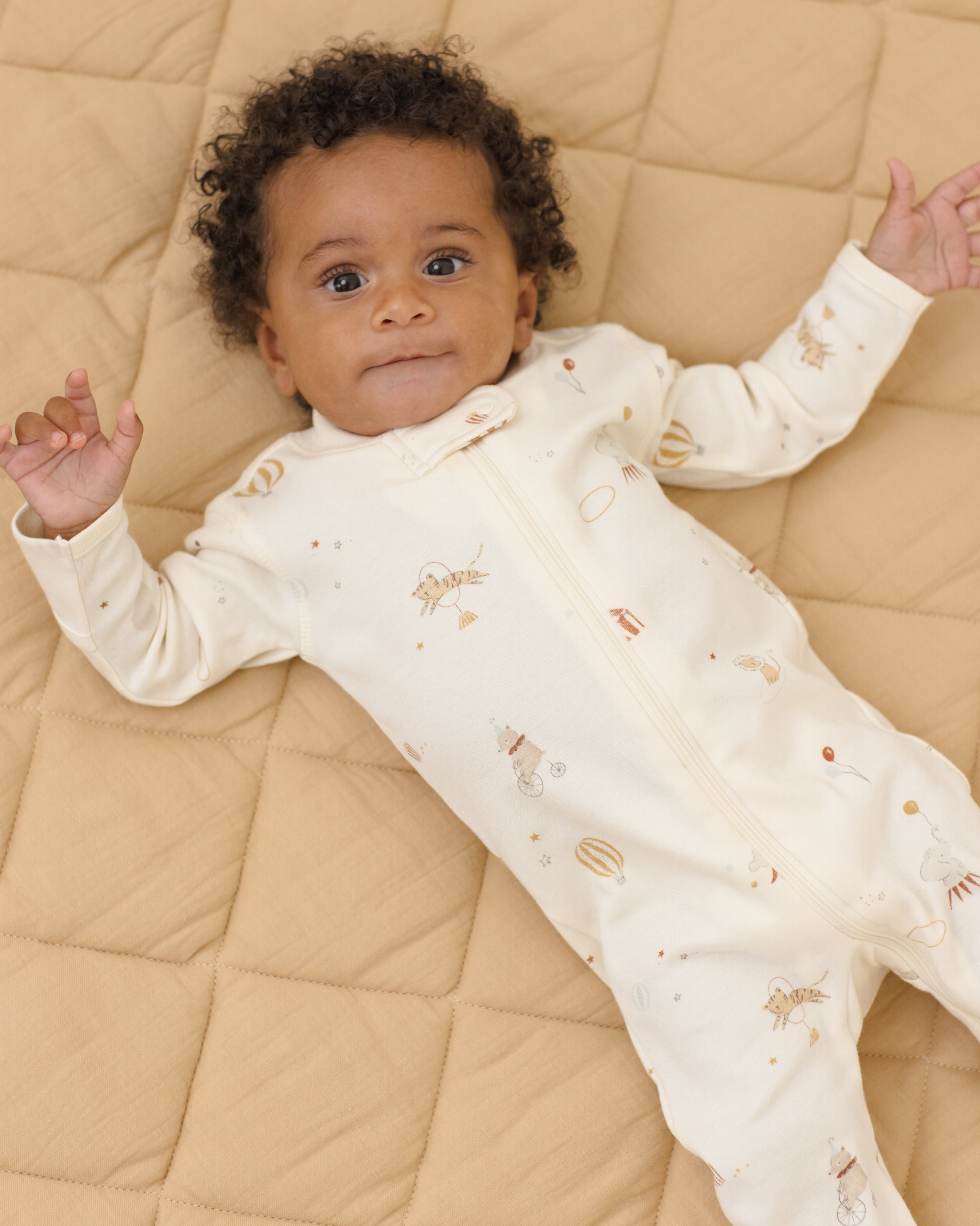 Zip Longsleeve Sleeper Footie Carnival - Rylee + Cru | Kids Clothes | Trendy Baby Clothes | Modern Infant Outfits |