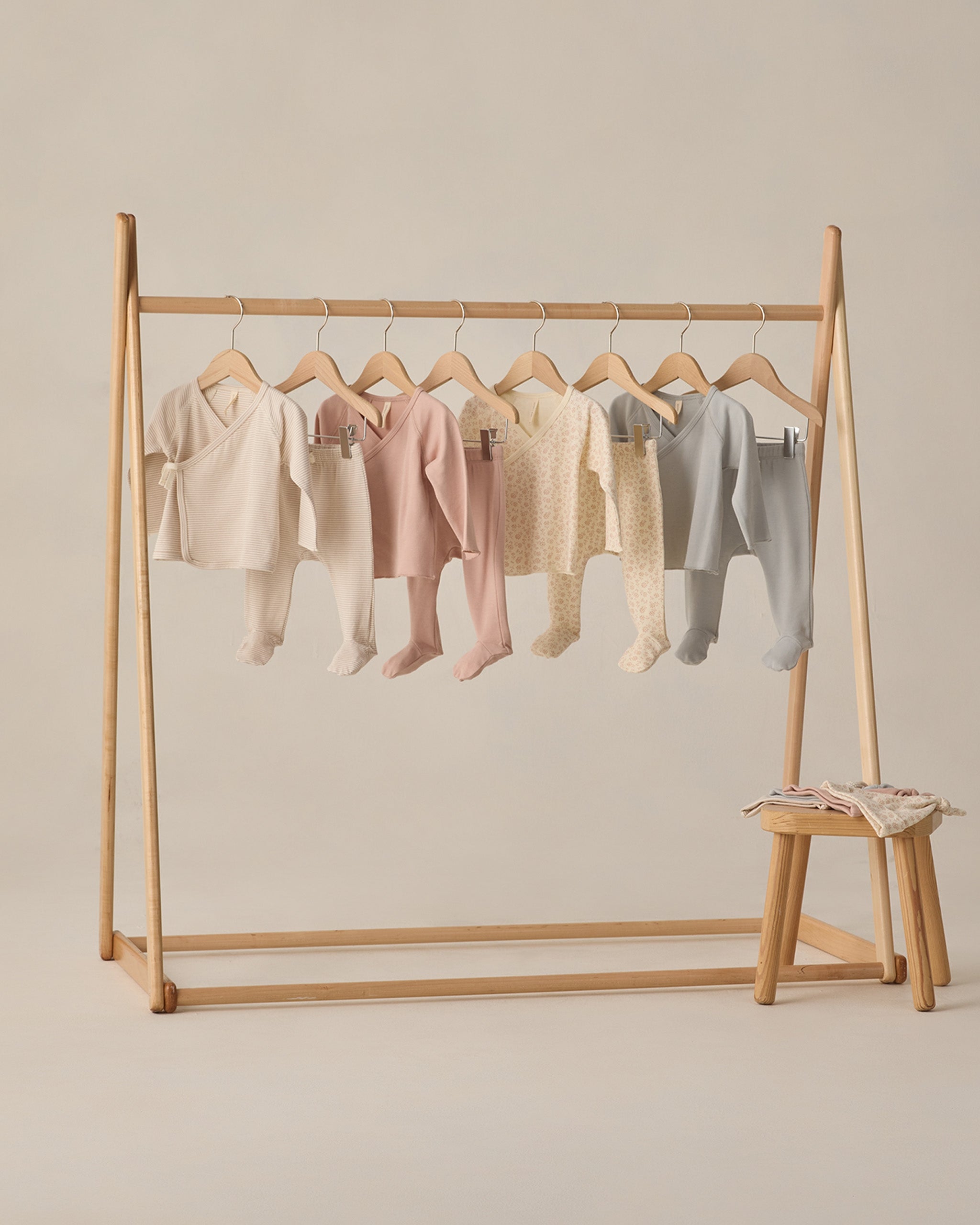 Wrap Top + Footed Pant Set Blush - Rylee + Cru | Kids Clothes | Trendy Baby Clothes | Modern Infant Outfits |