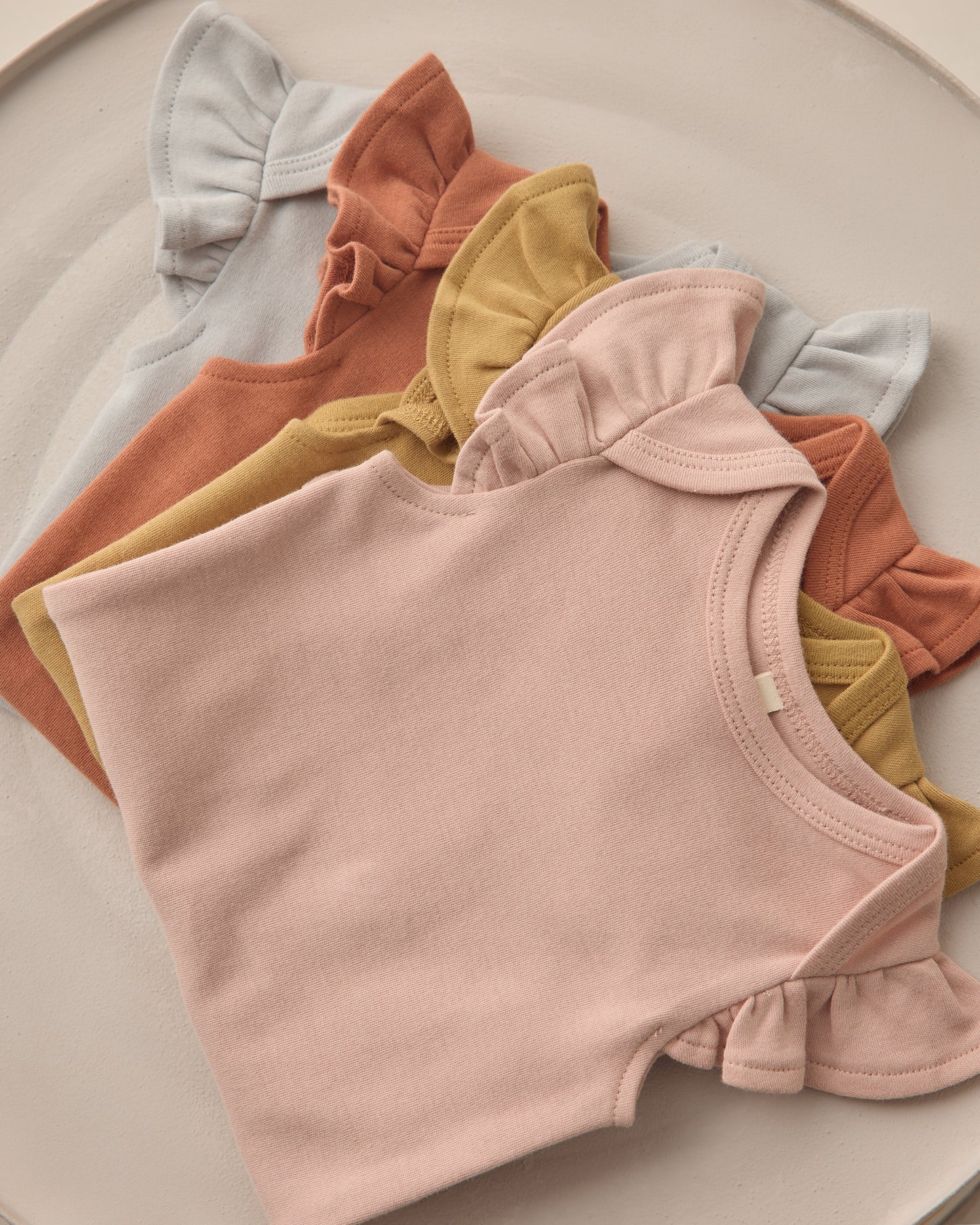 Flutter Sleeve Bodysuit Sky - Rylee + Cru | Kids Clothes | Trendy Baby Clothes | Modern Infant Outfits |