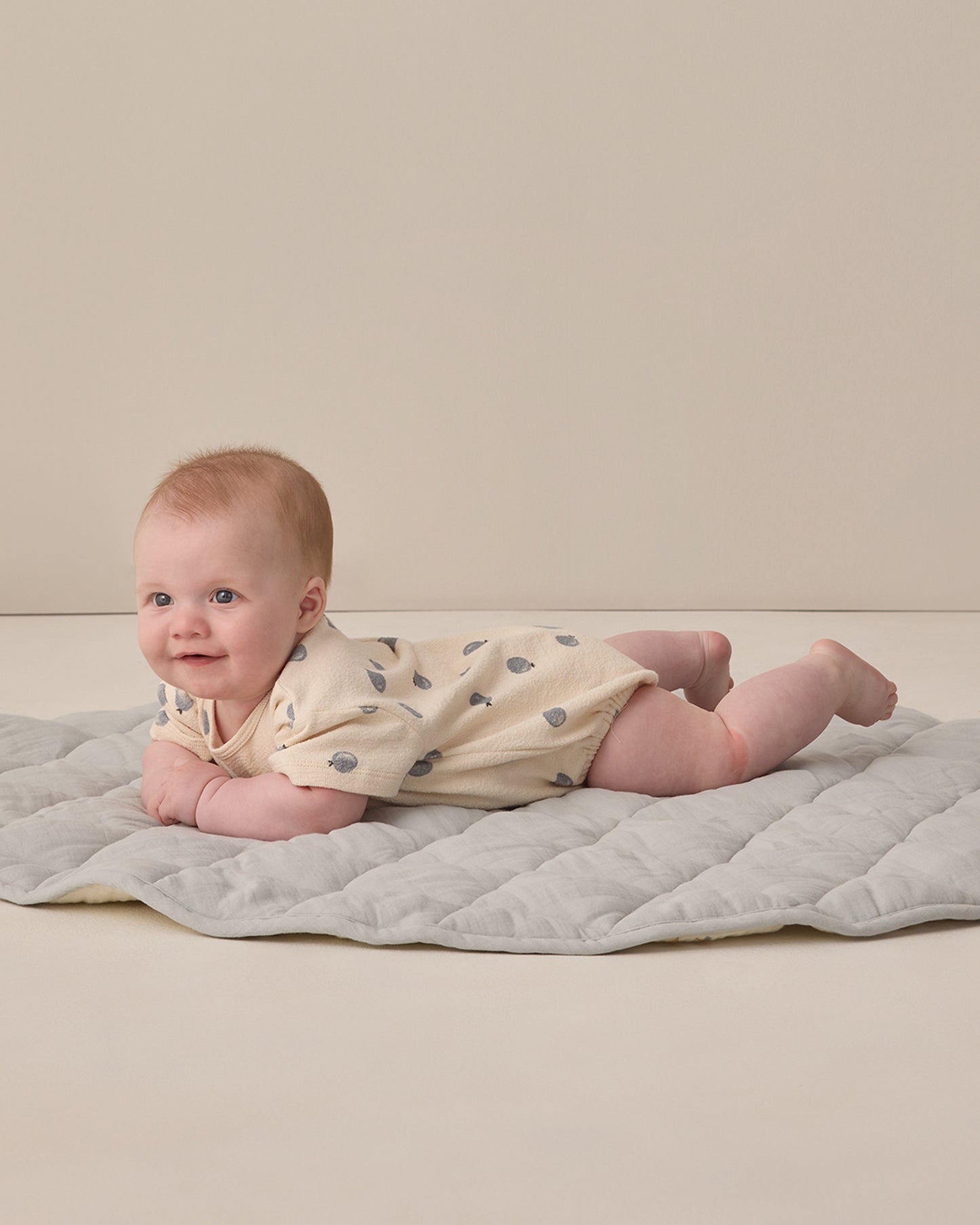 Relaxed Short Sleeve Bubble Romper Blueberries - Rylee + Cru | Kids Clothes | Trendy Baby Clothes | Modern Infant Outfits |