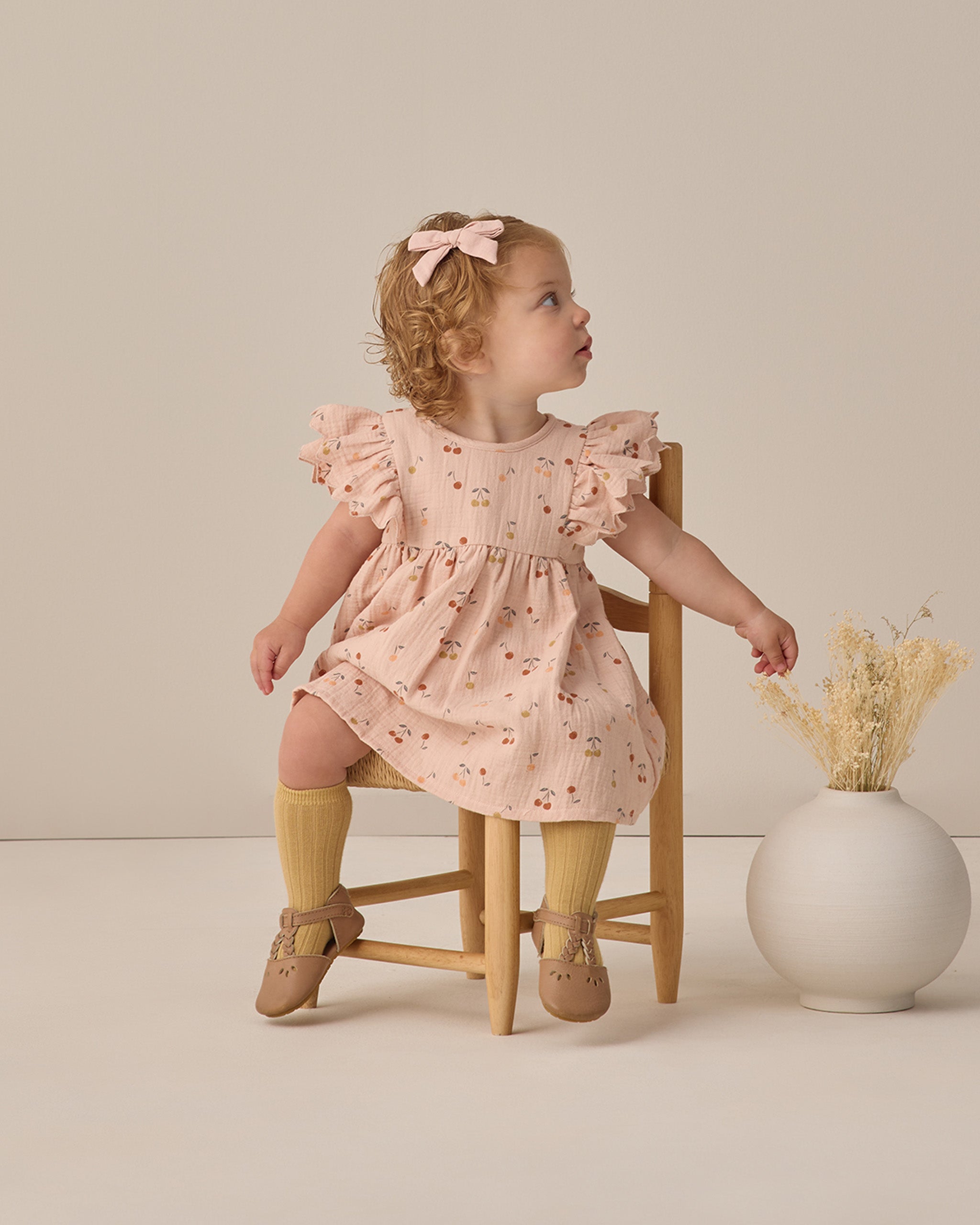 Alina Dress Cherries - Rylee + Cru | Kids Clothes | Trendy Baby Clothes | Modern Infant Outfits |